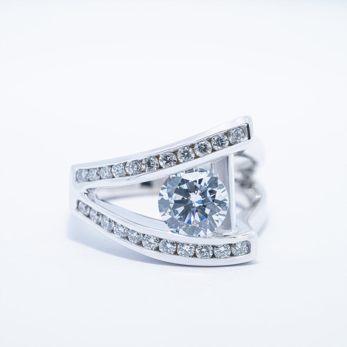 Modern Sculptural Engagement Ring