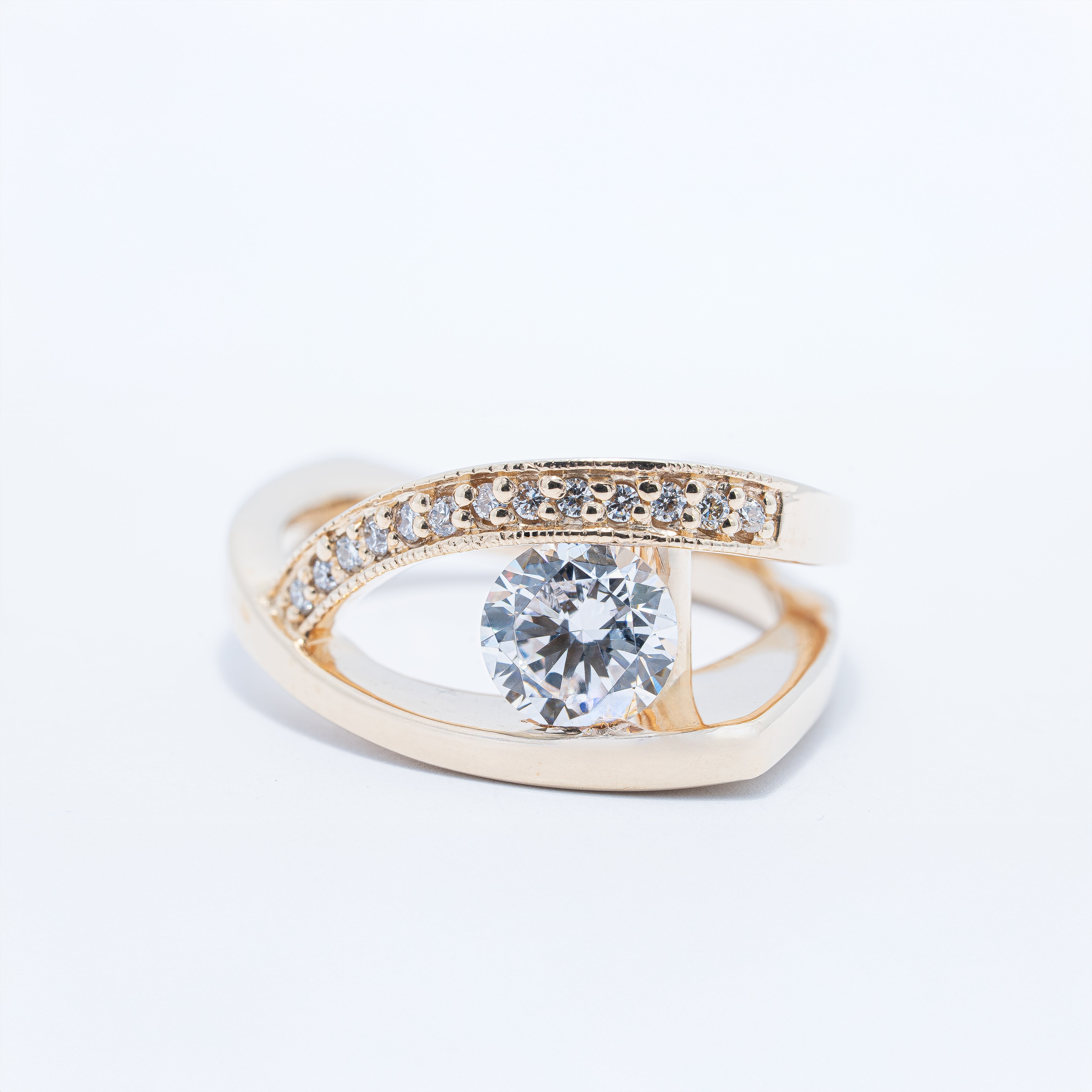 Sculptural Modern Engagement Ring