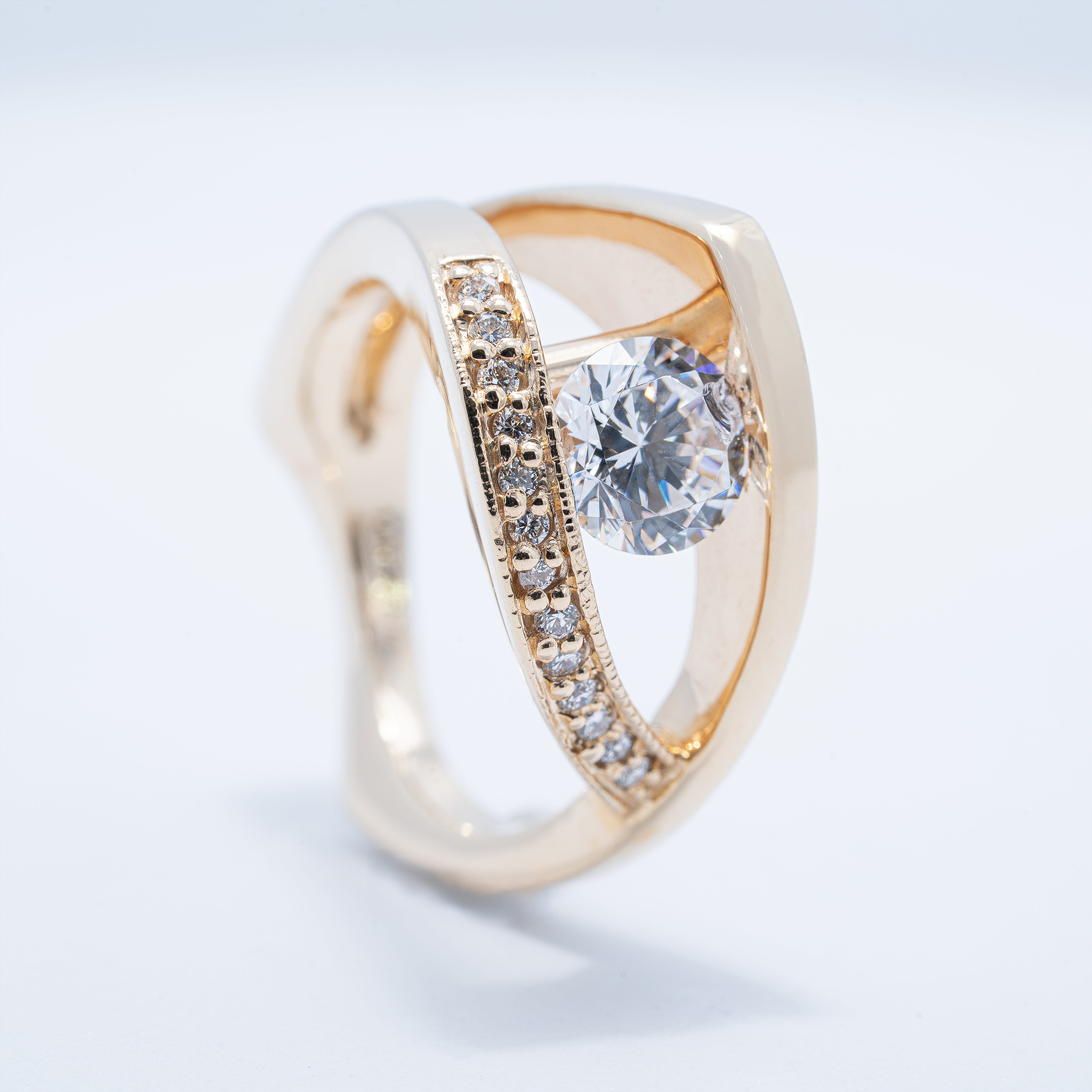 Sculptural Modern Engagement Ring