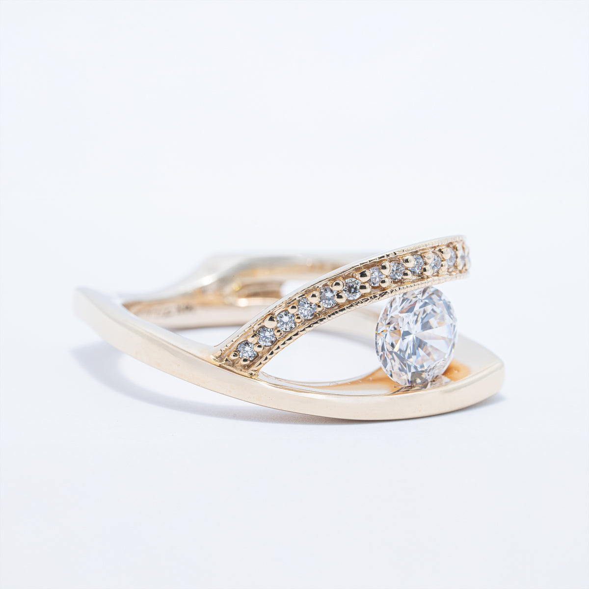 Sculptural Modern Engagement Ring