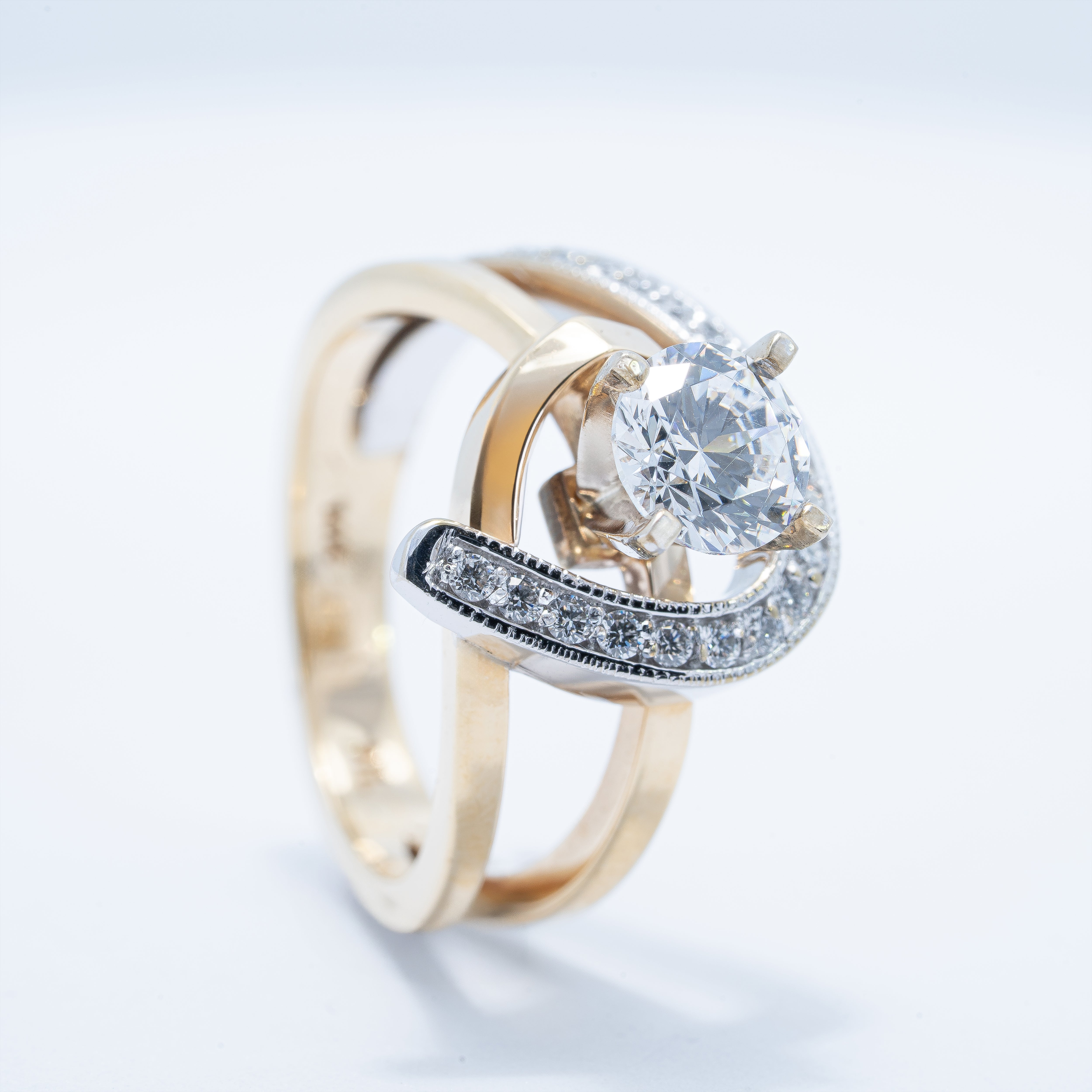 Modern Swril Engagement Ring