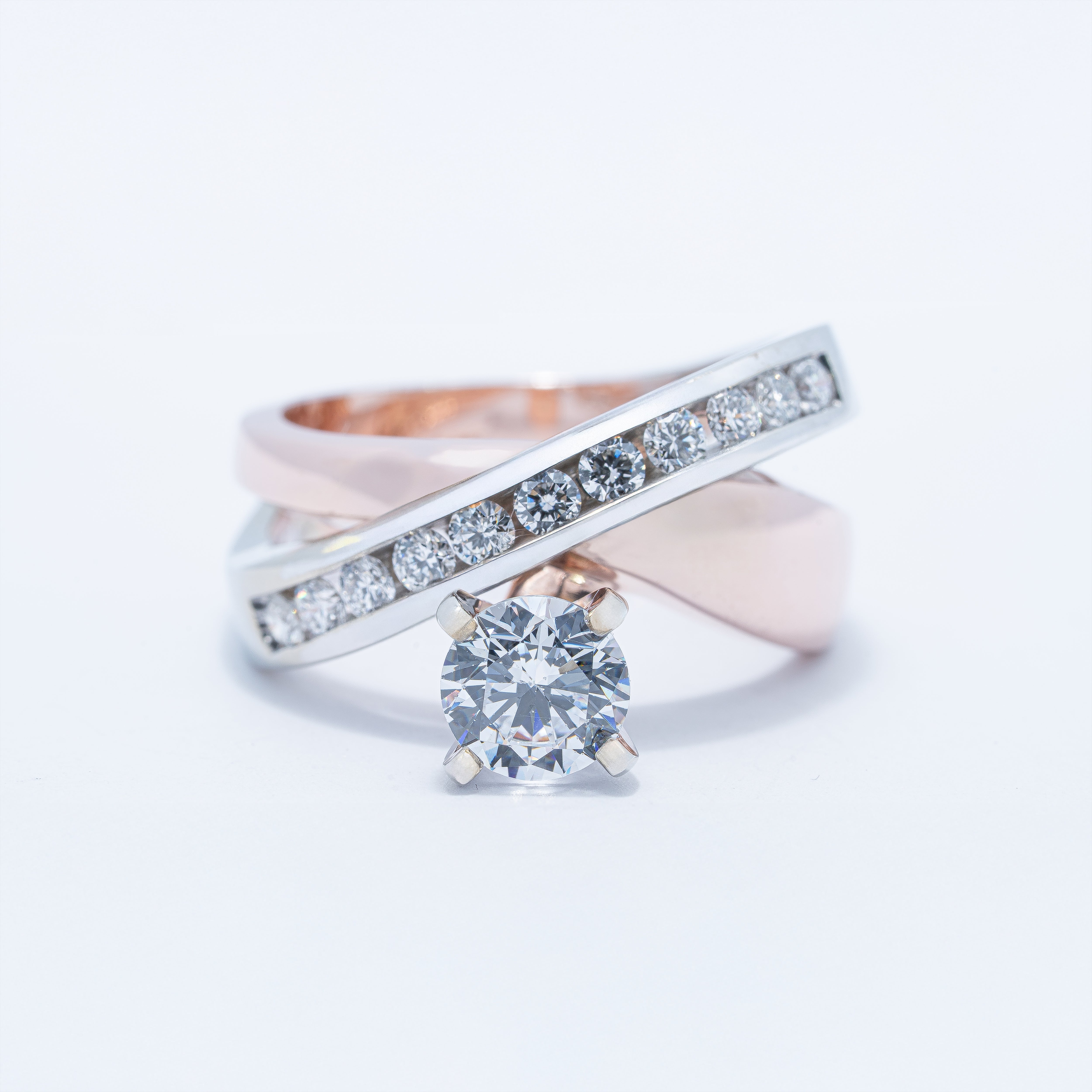 Modern Channel Set Engagement Ring