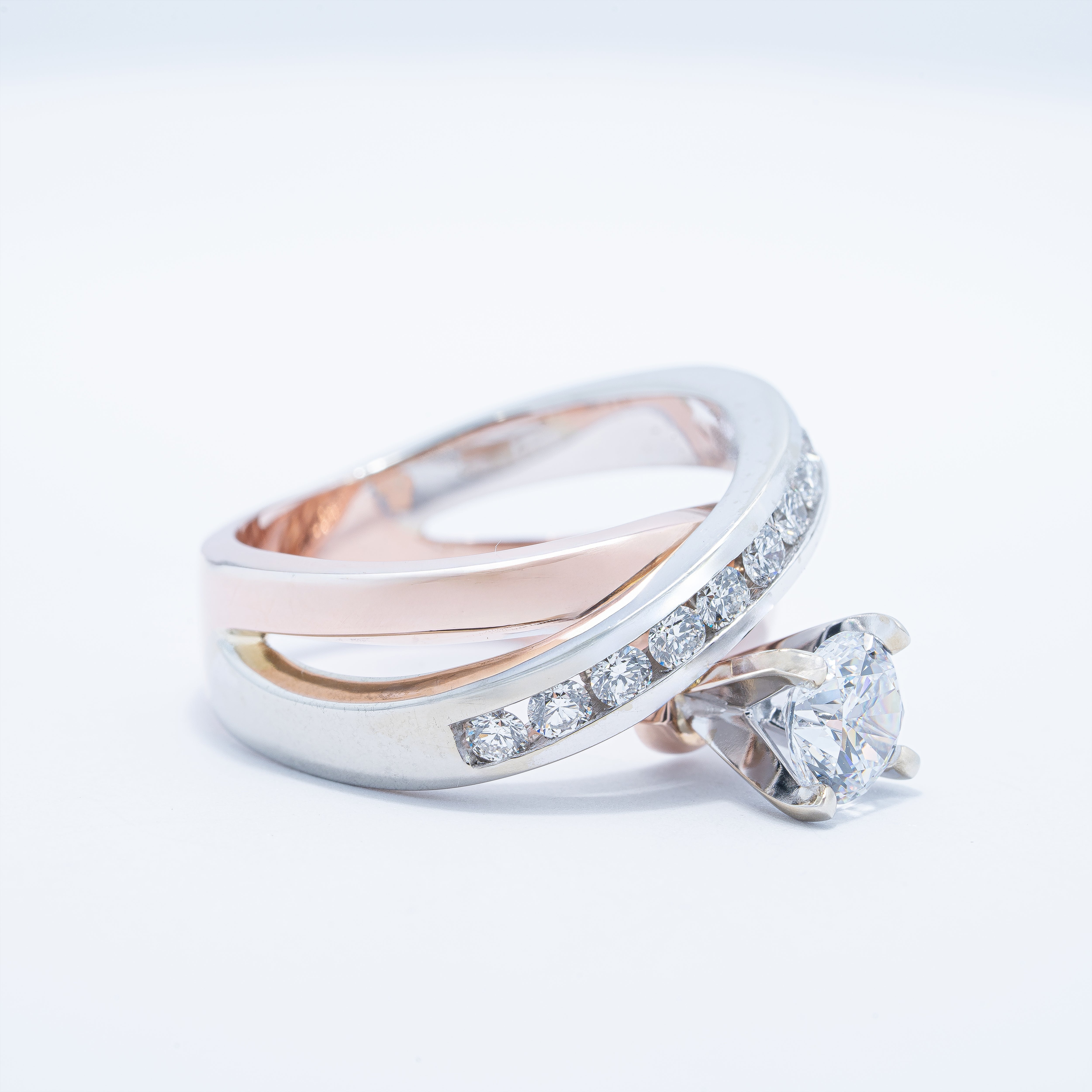Modern Channel Set Engagement Ring