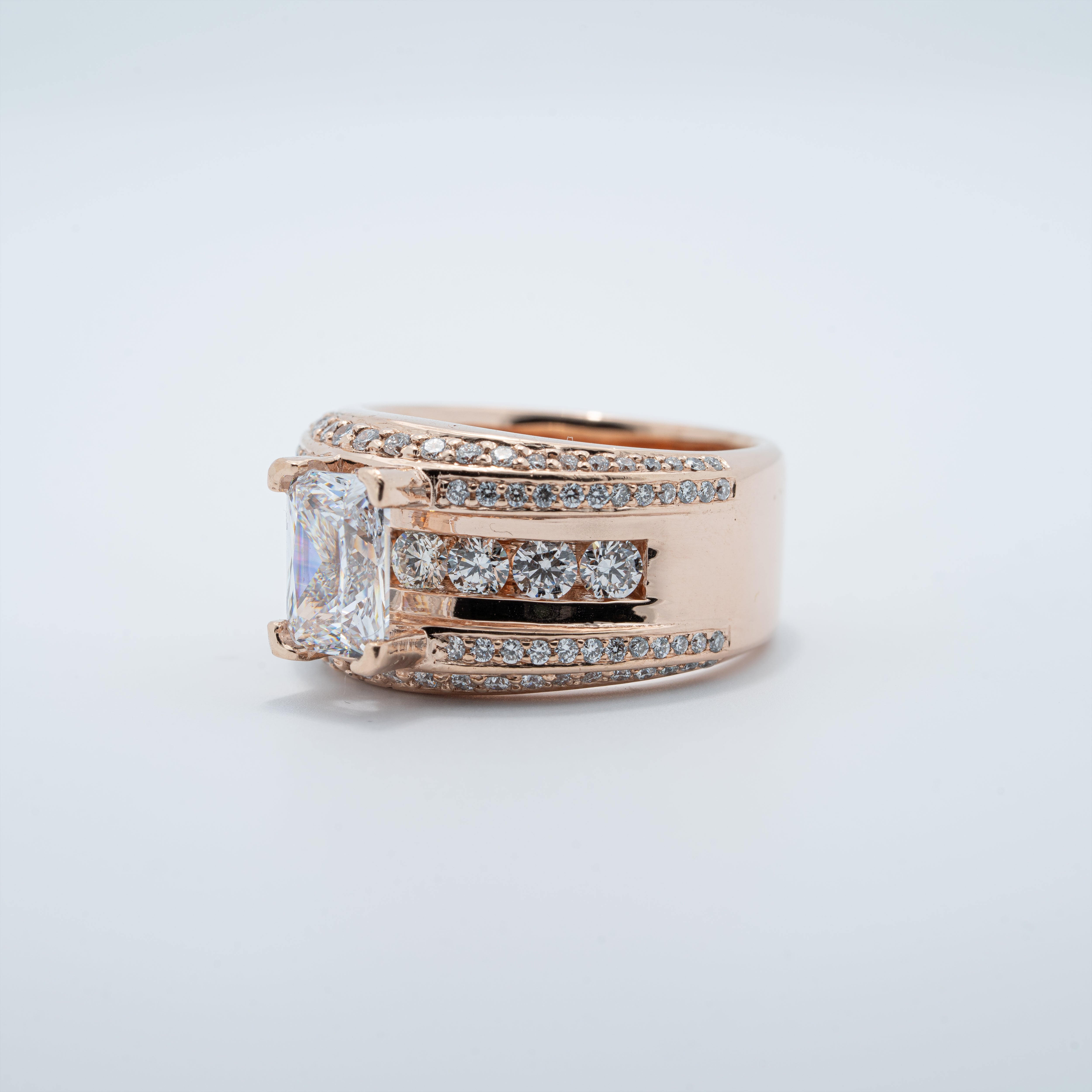 Modern Five Row Engagement Ring