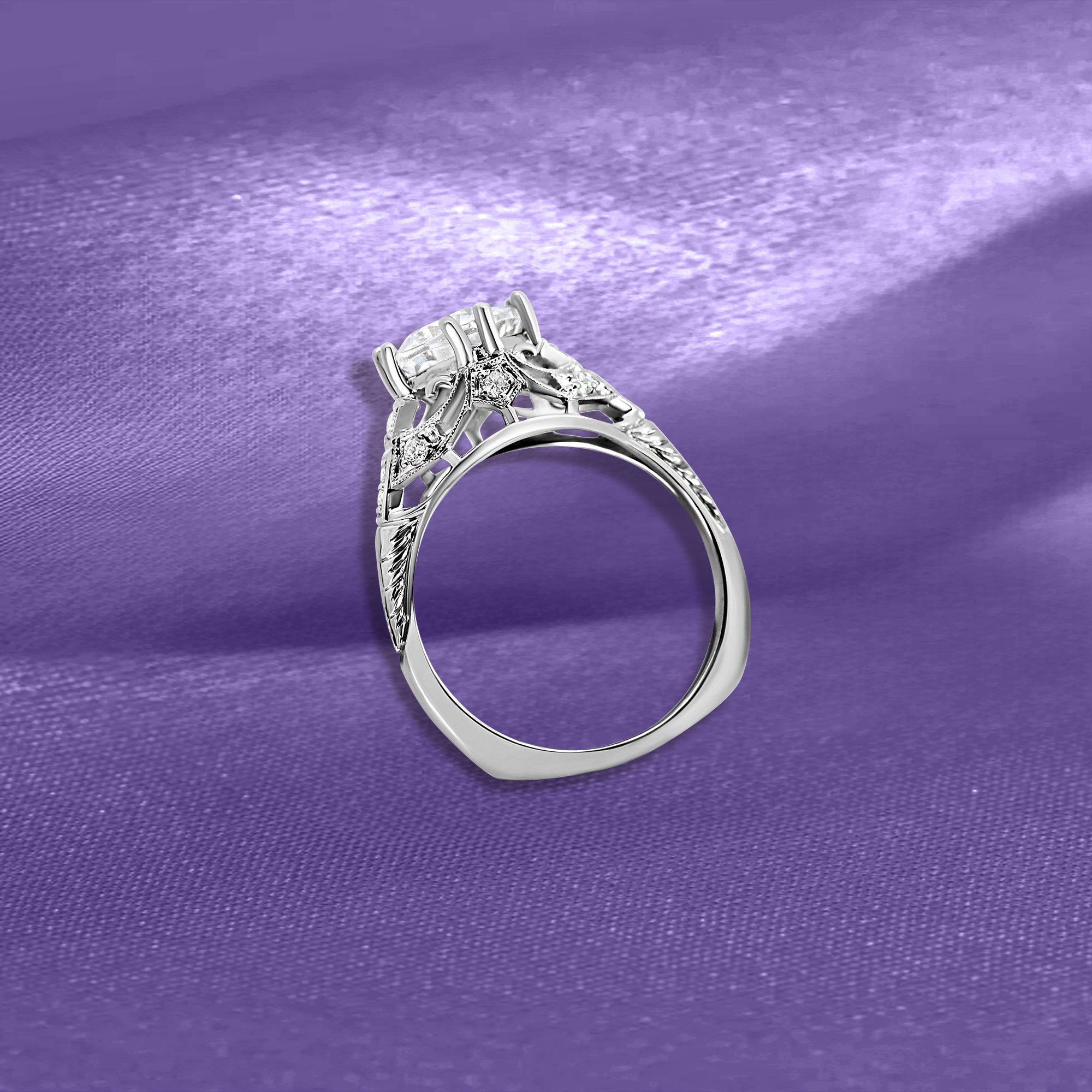Vintage Platinum Engagement Ring