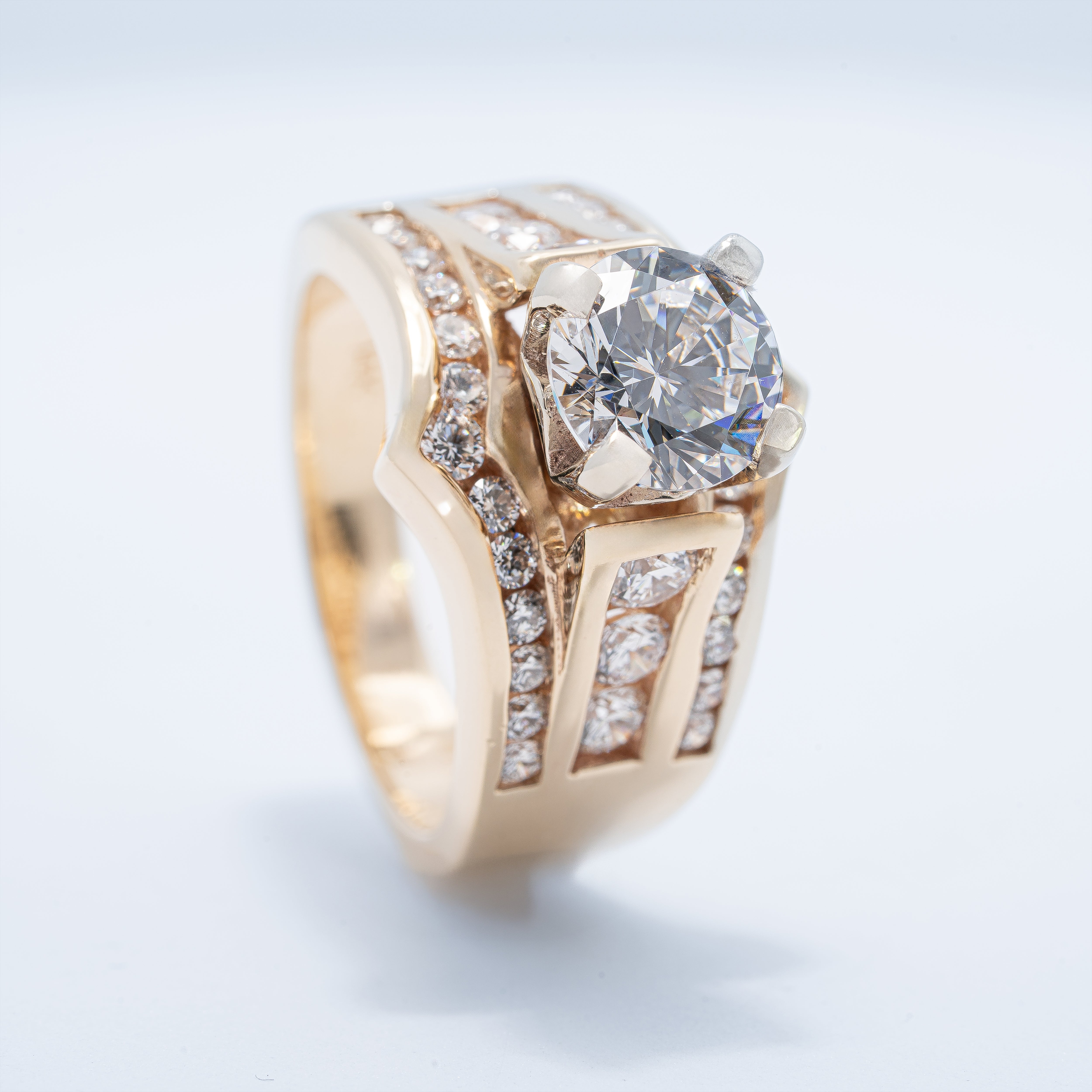 Cathedral Style Engagement Ring