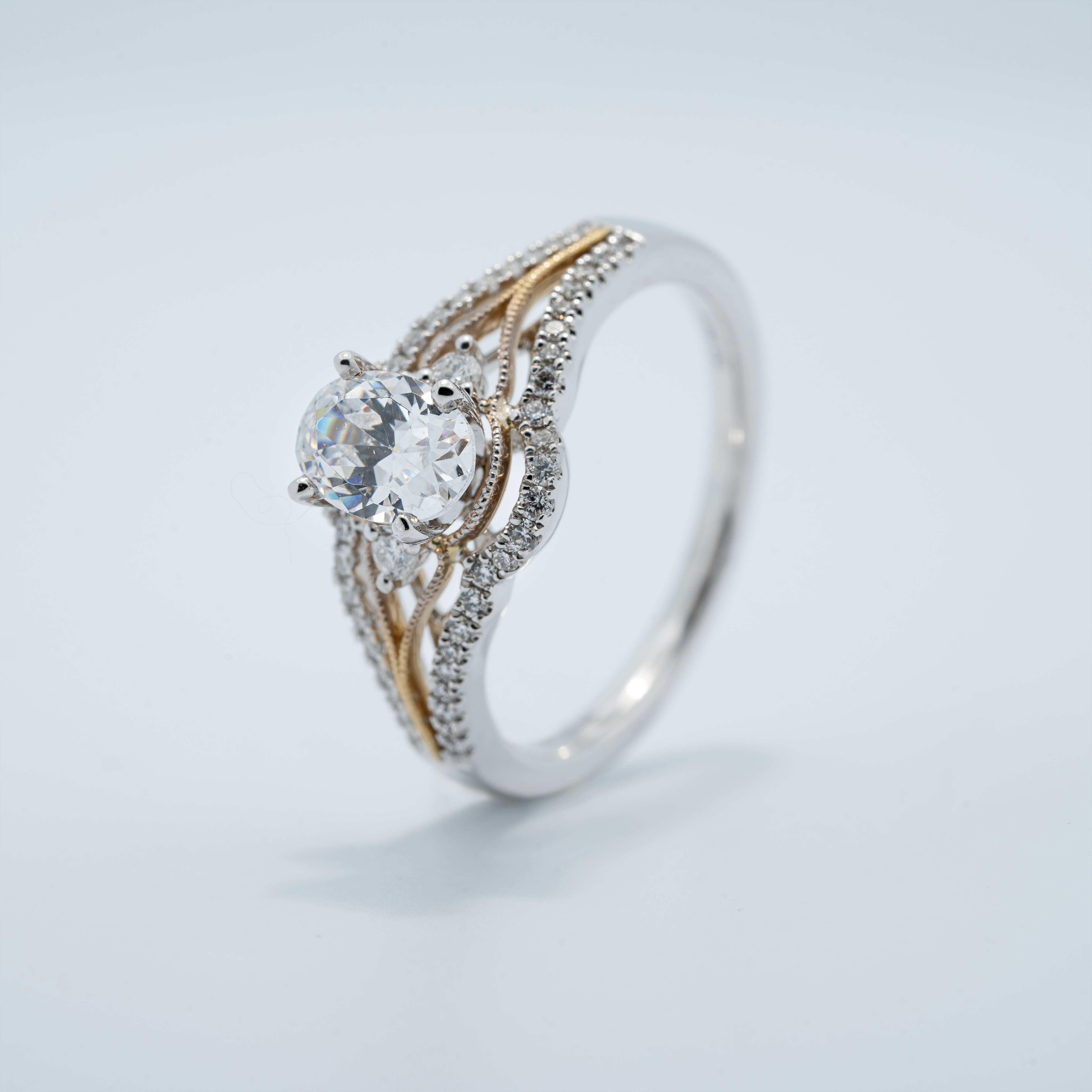 Vintage Halo Engagement Ring