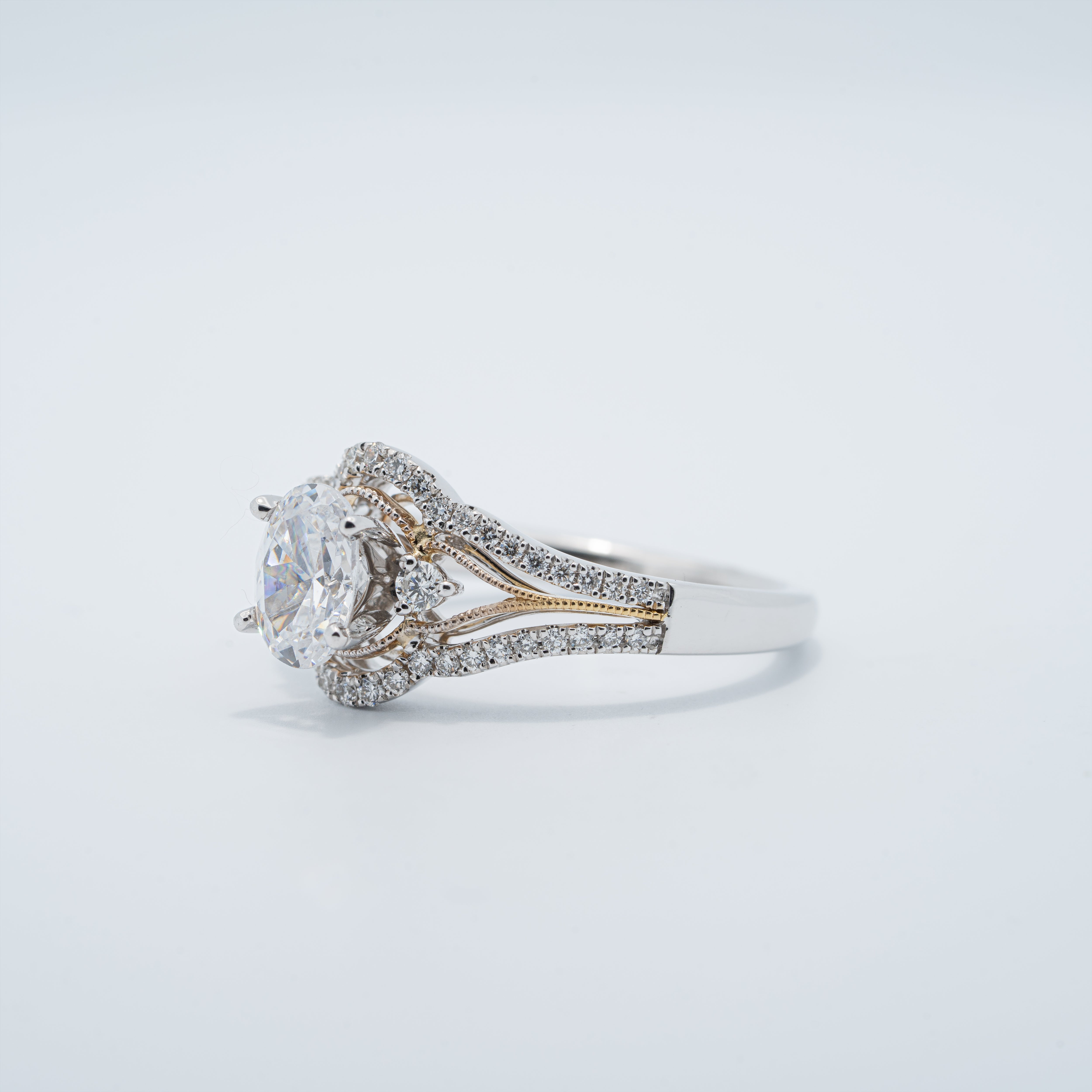 Vintage Halo Engagement Ring