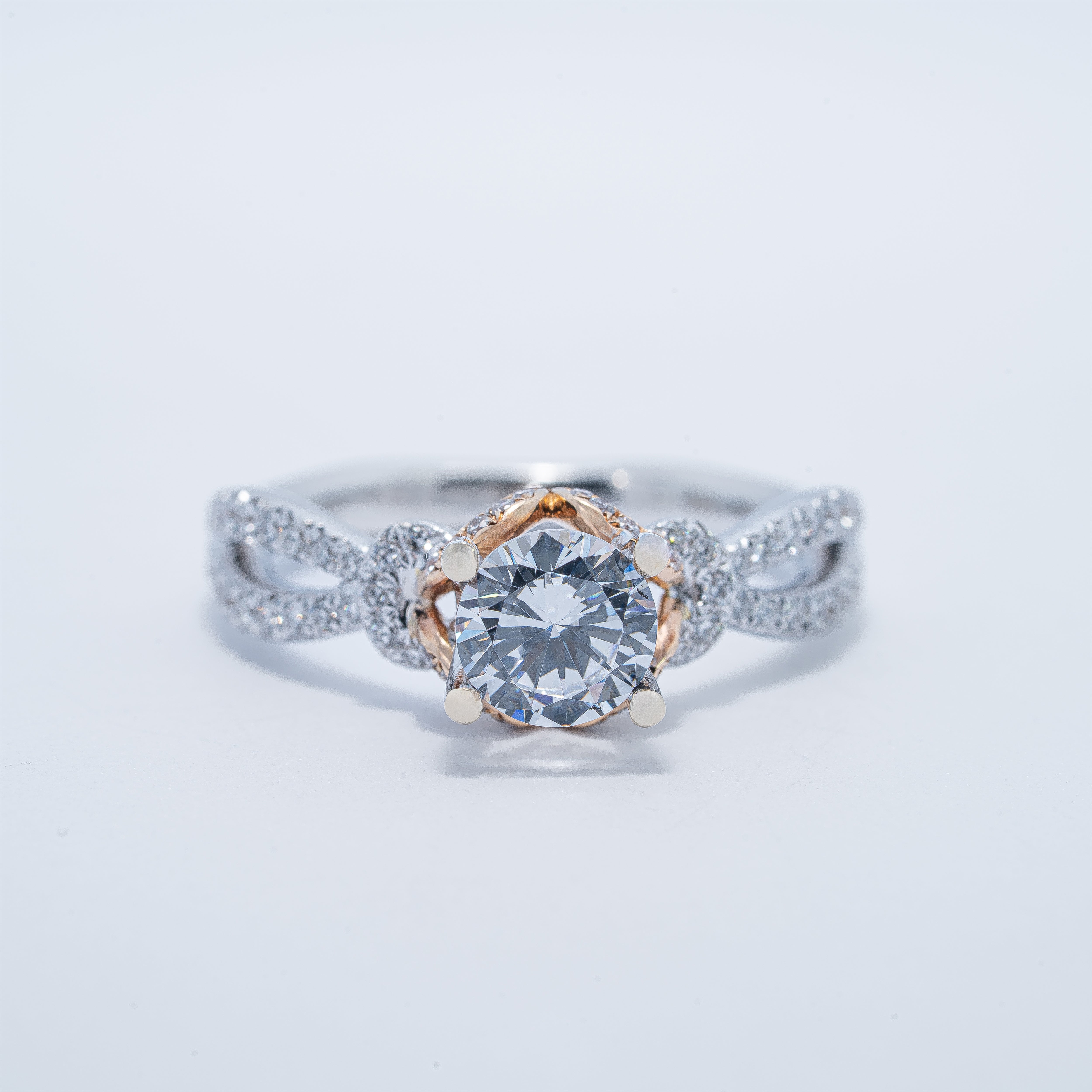 Contemporary Split Shank Engagement Ring