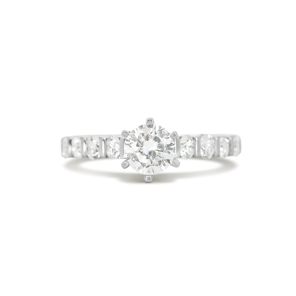 Platinum Modern Semi-Mount Engagement Ring