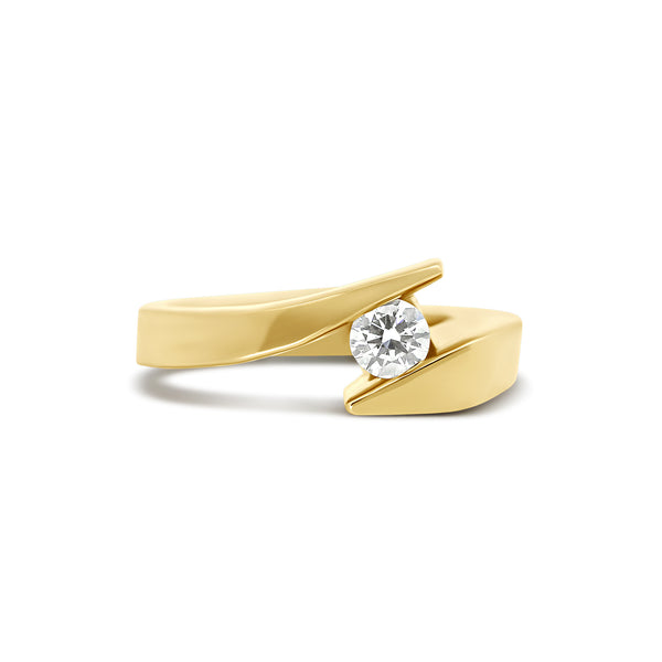 14K 0.25CT Solitaire Bypass Engagement Ring