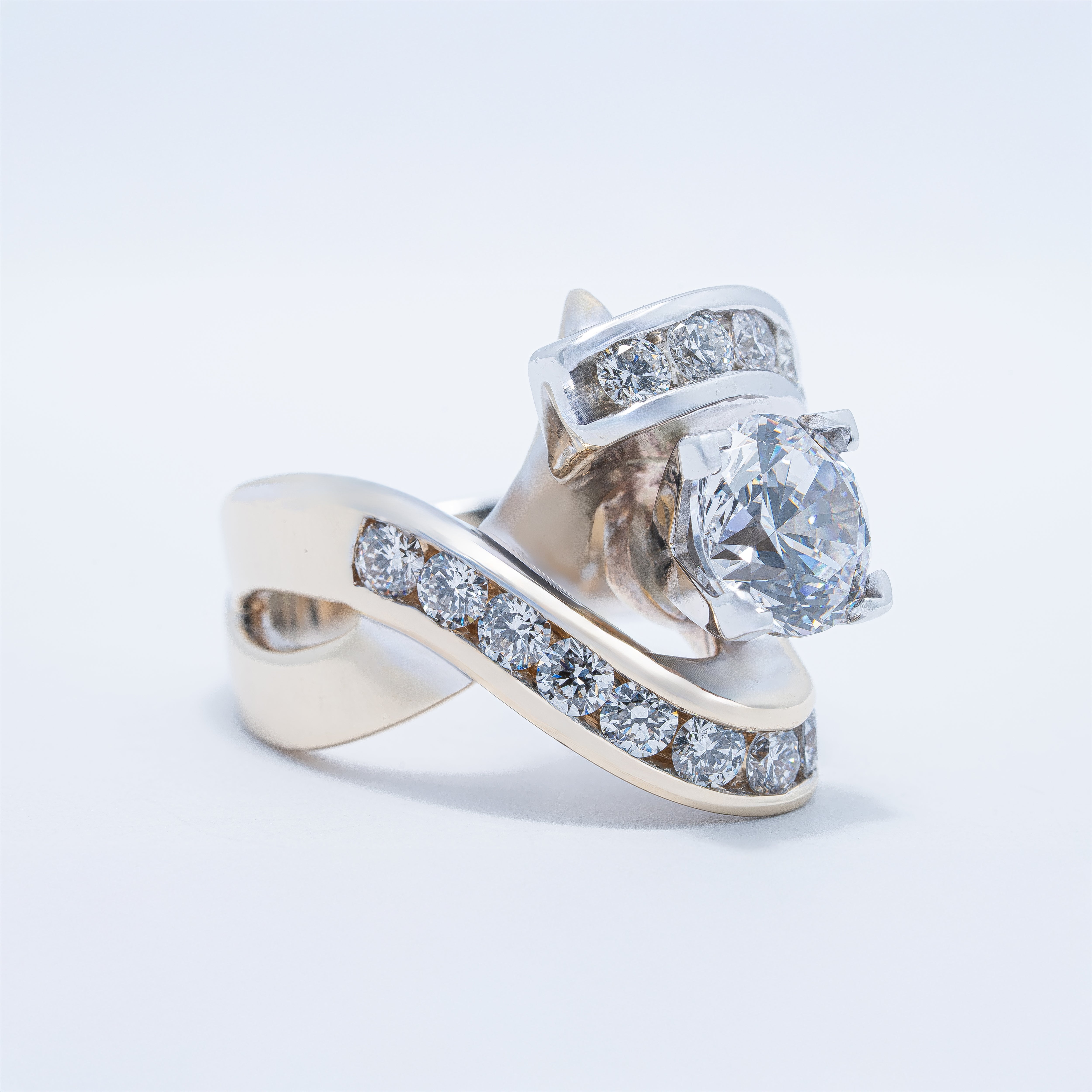Contemporary By-Pass Engagement Ring