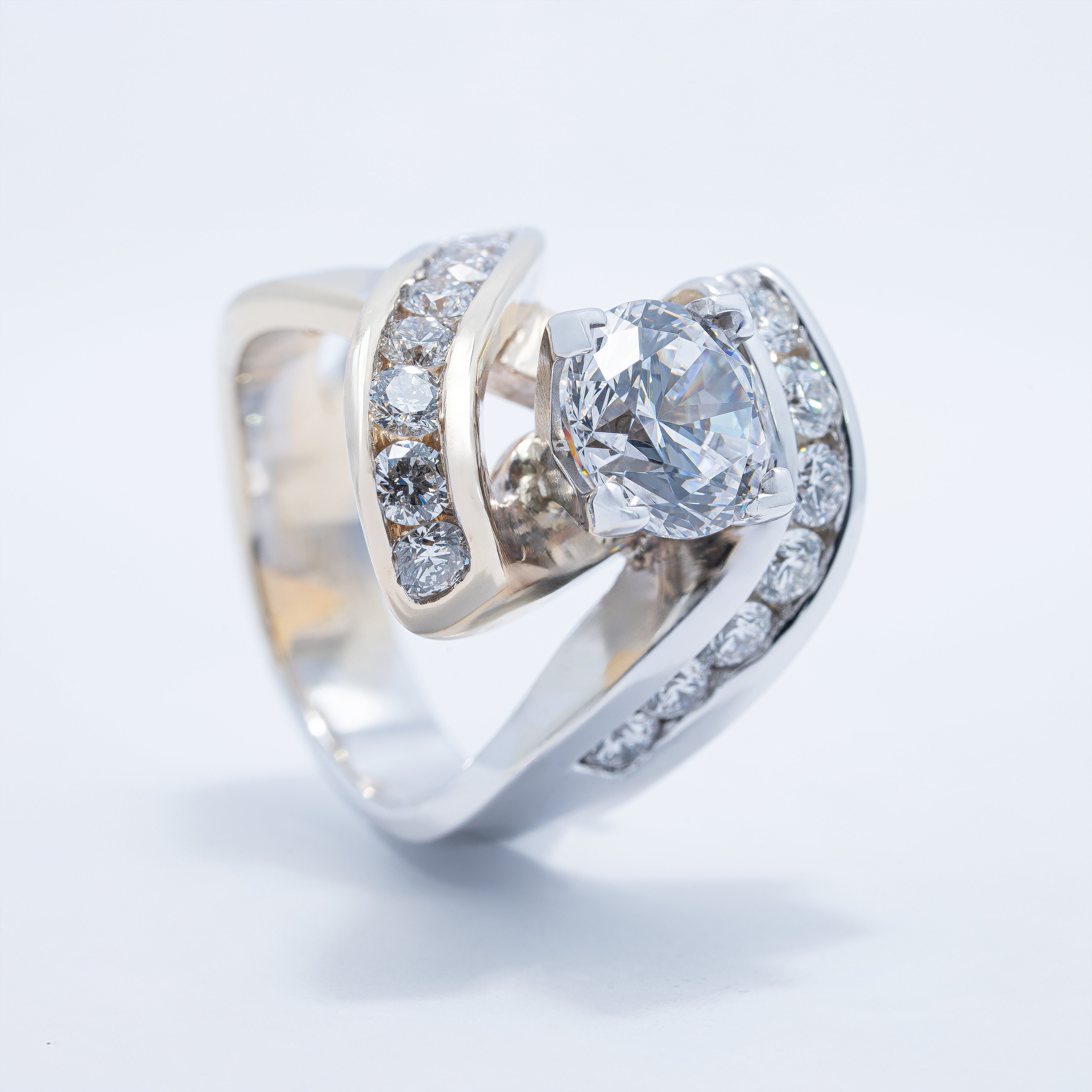 Contemporary By-Pass Engagement Ring