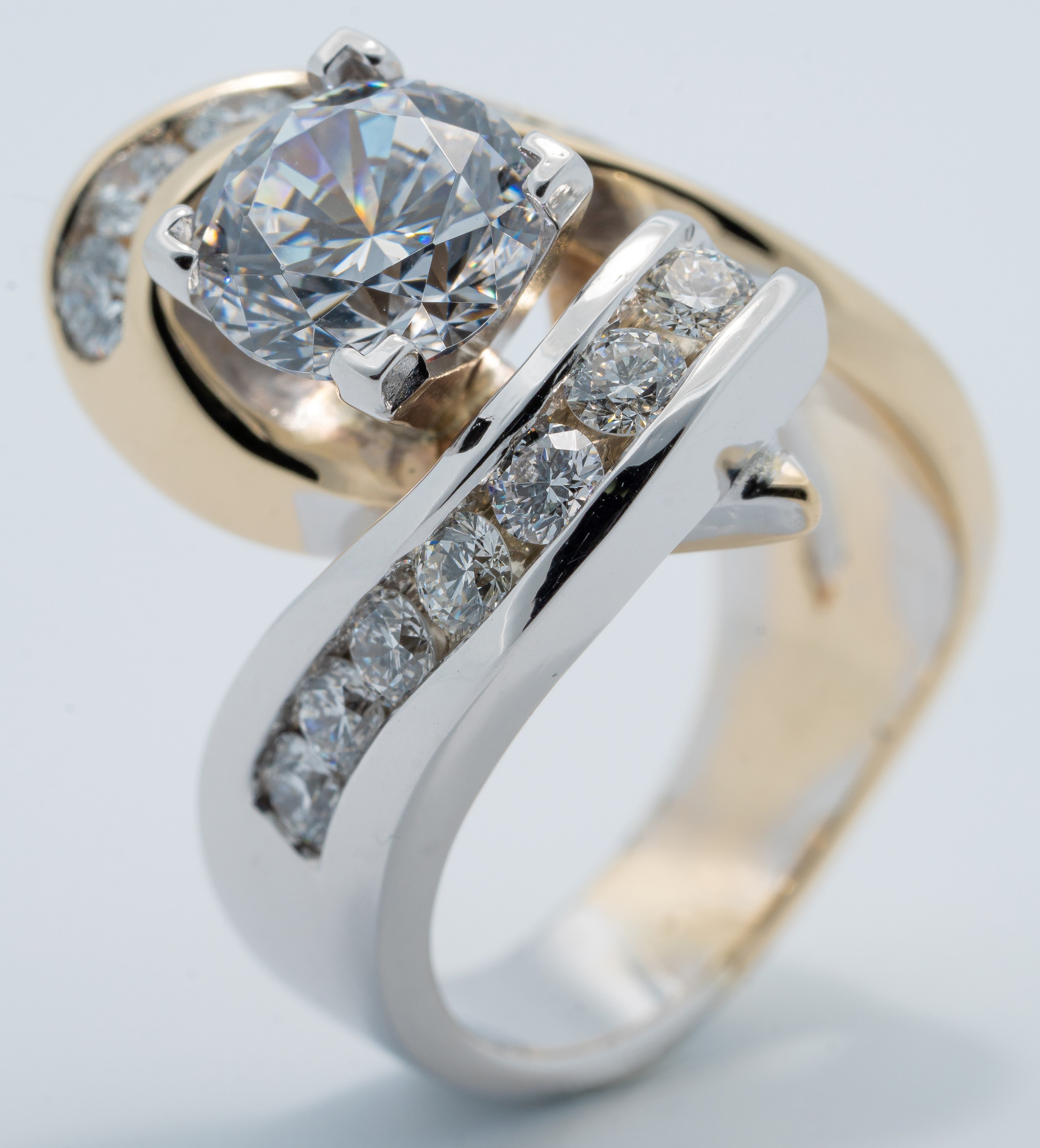 Contemporary By-Pass Engagement Ring