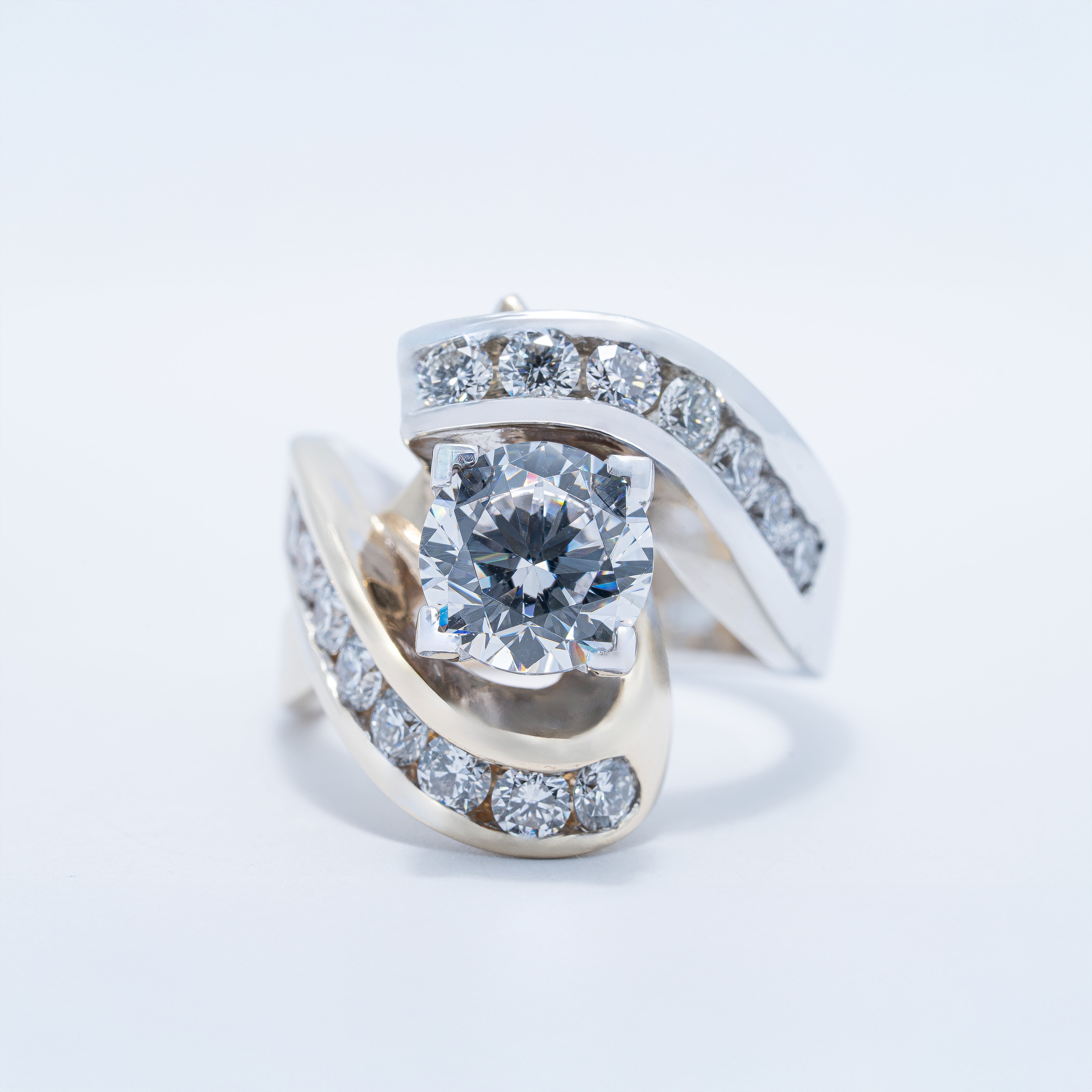 Contemporary By-Pass Engagement Ring