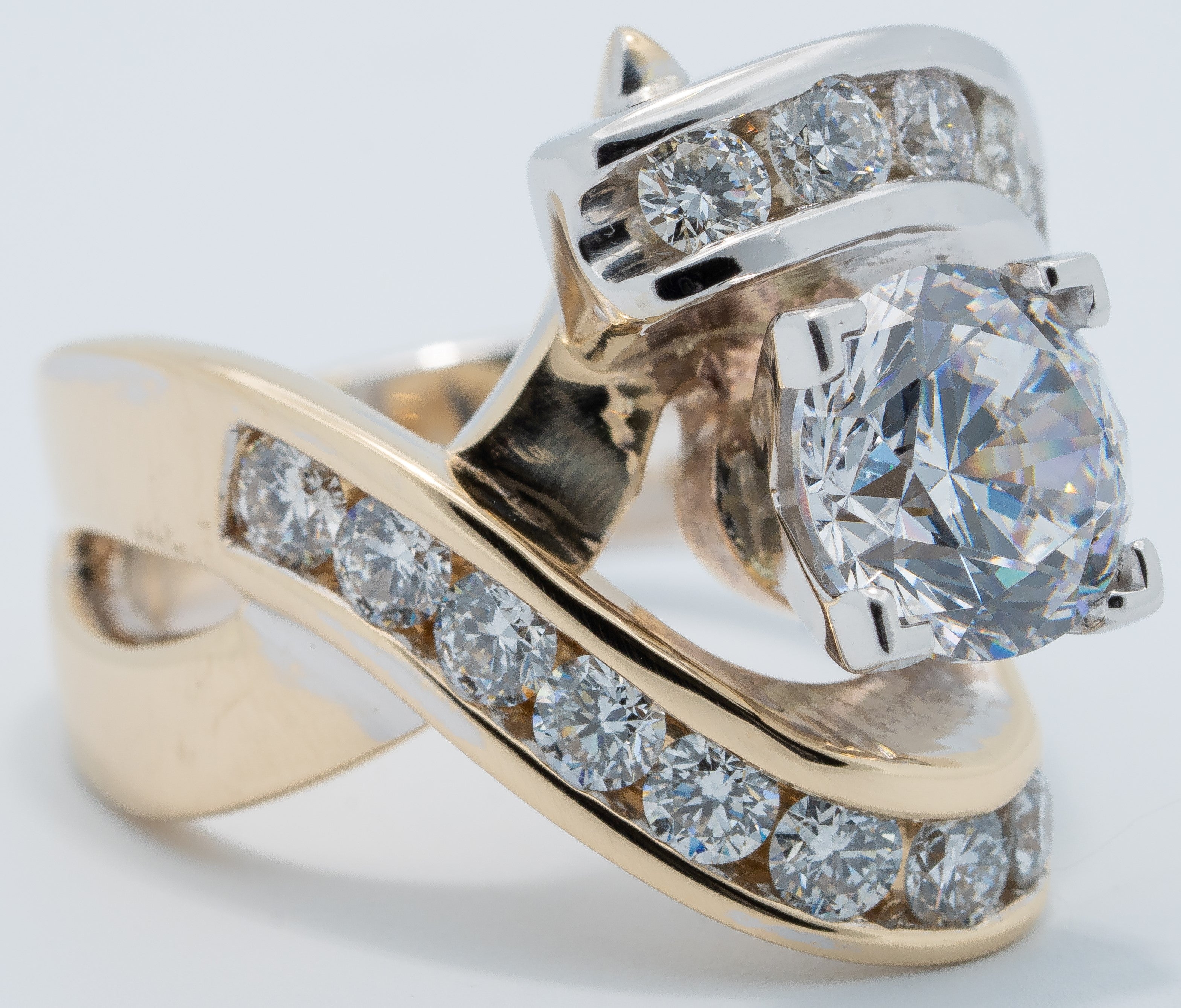 Contemporary By-Pass Engagement Ring
