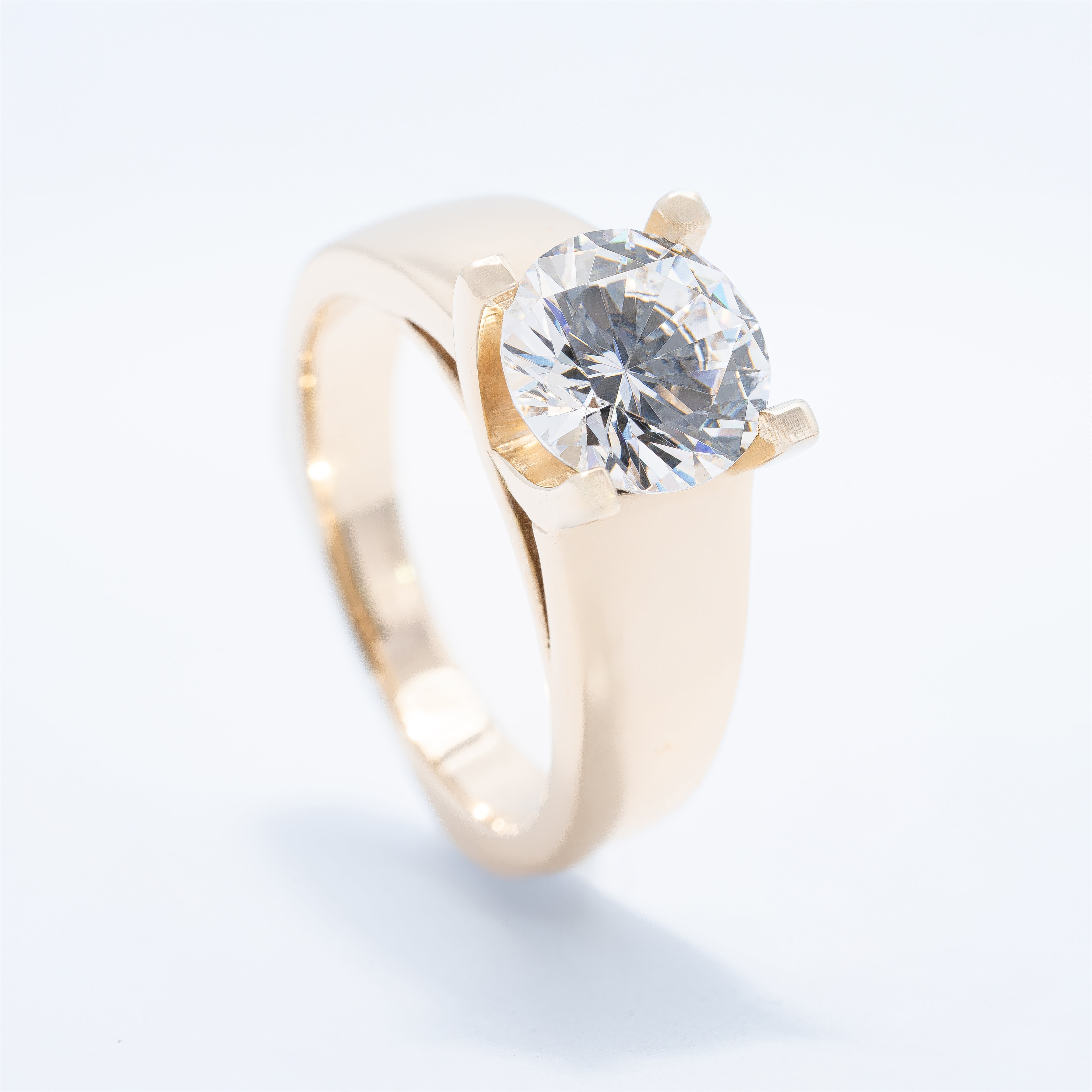 Trellis Wide Solitaire Engagement Ring
