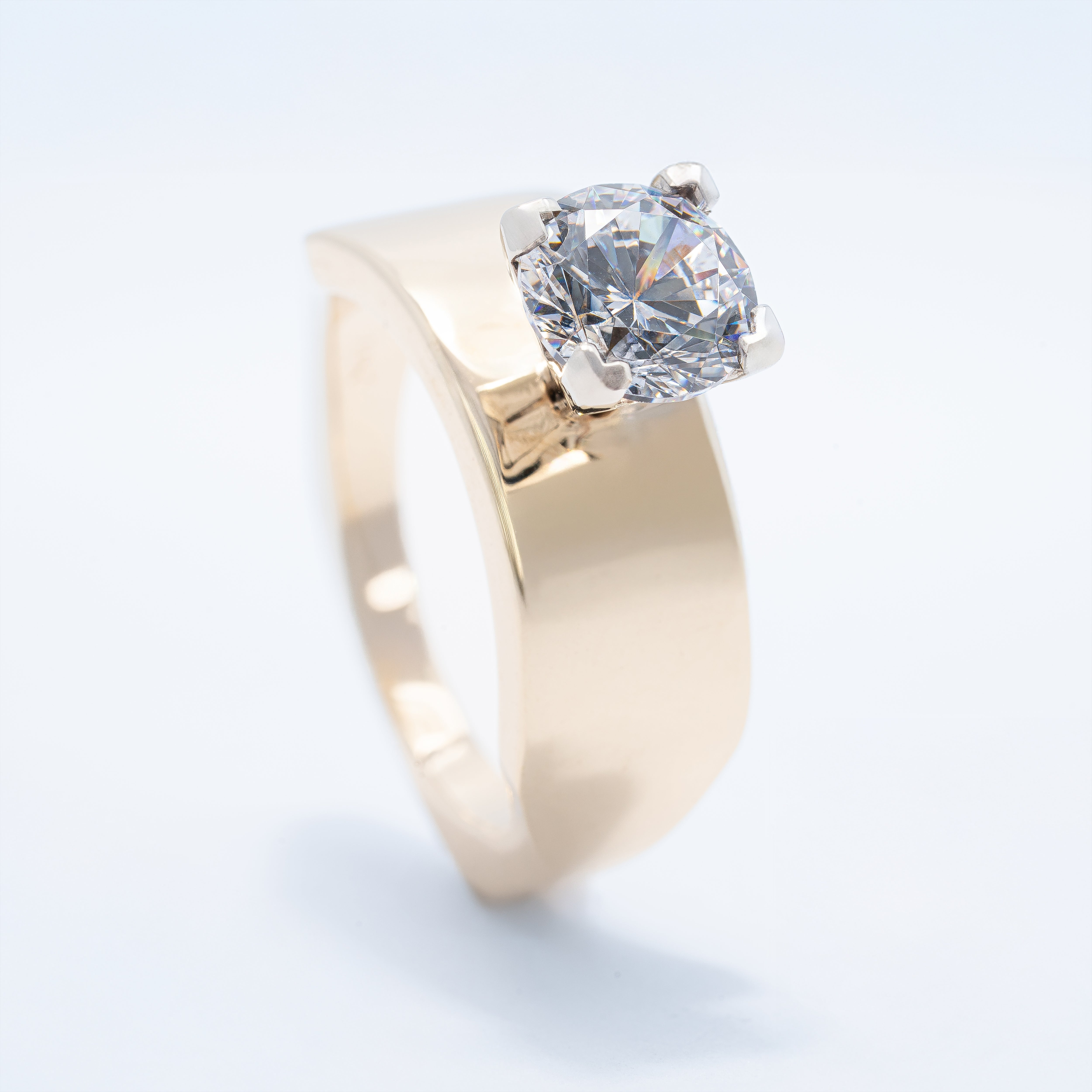 Modern Solitaire Engagement Ring