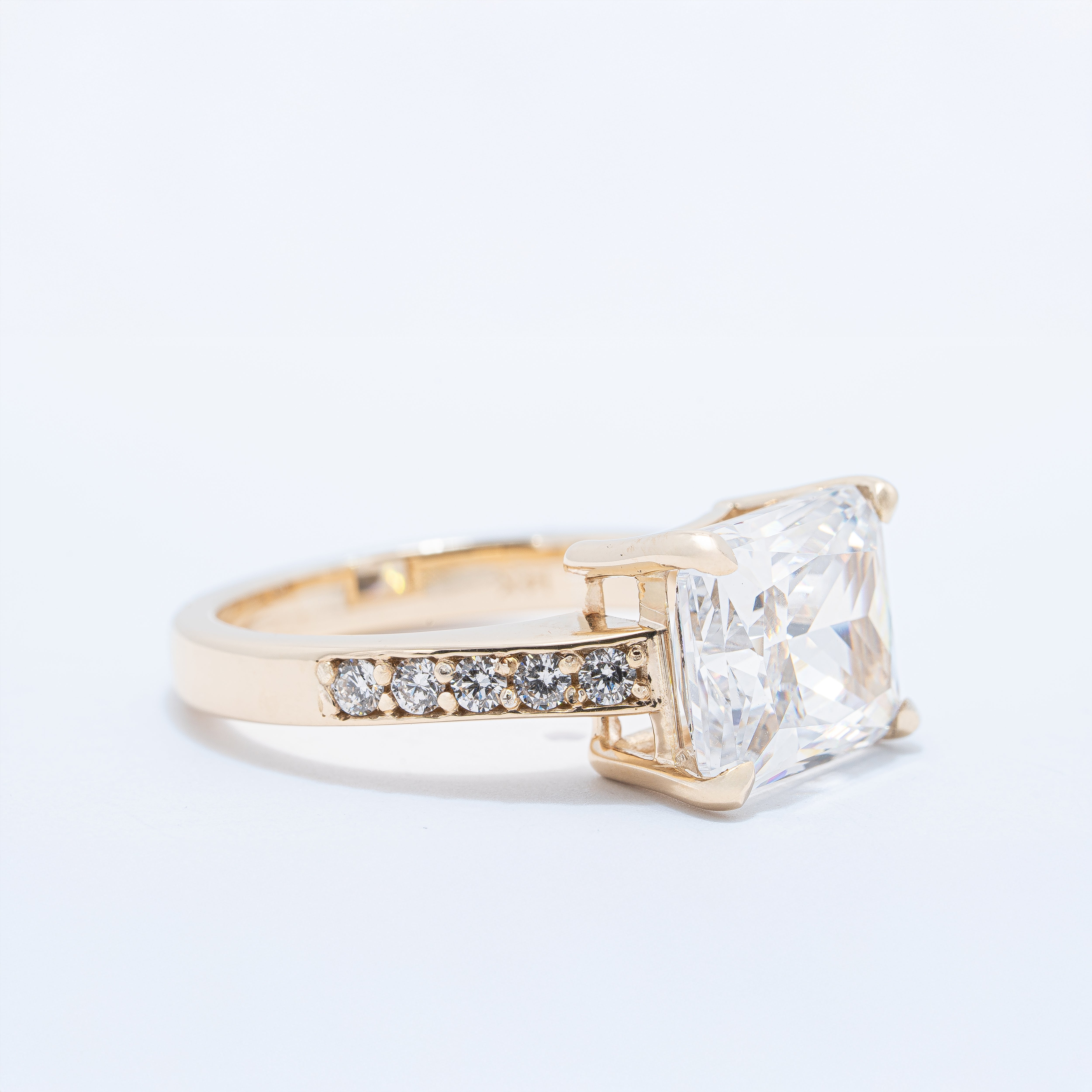 Modern East to West Engagement Ring