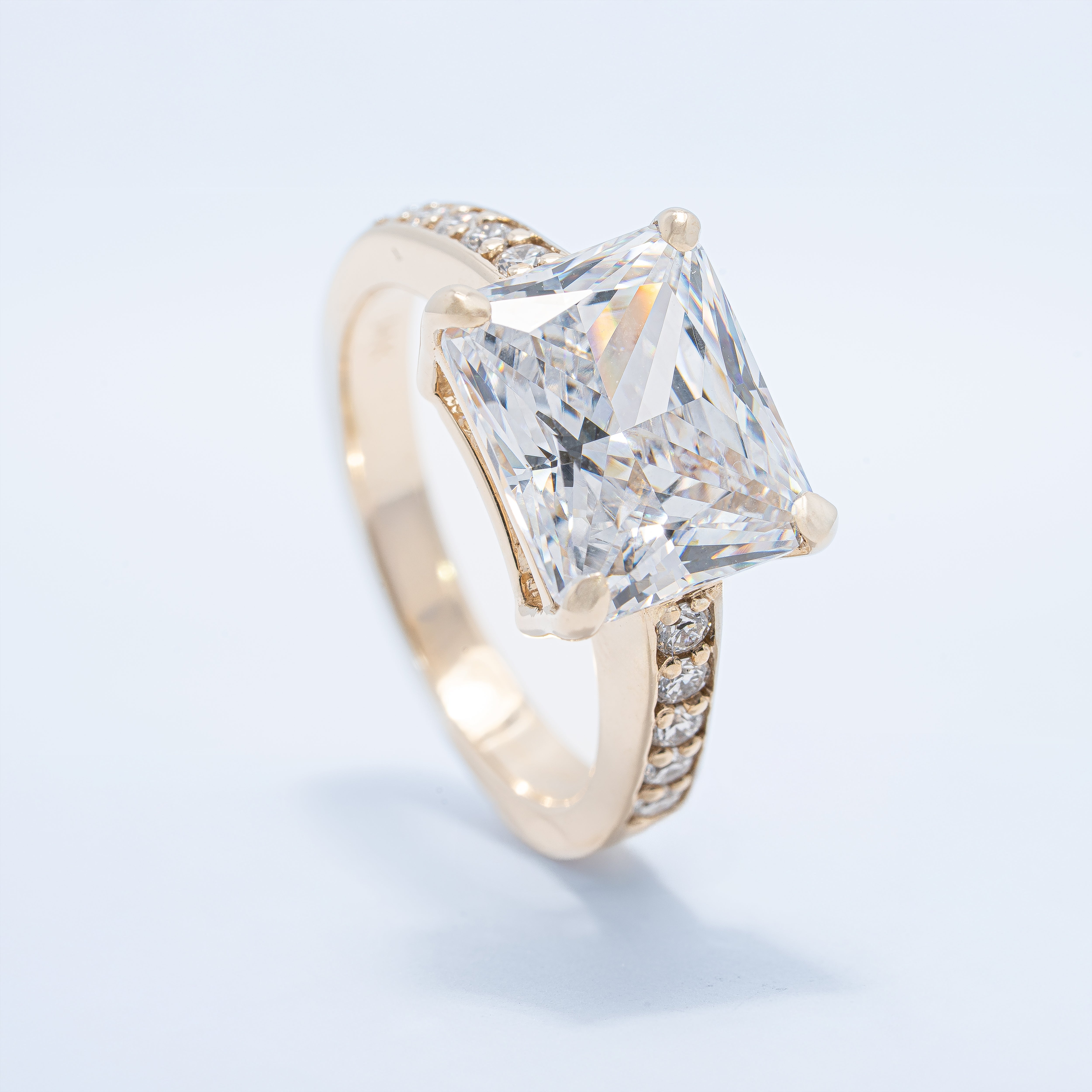Modern East to West Engagement Ring