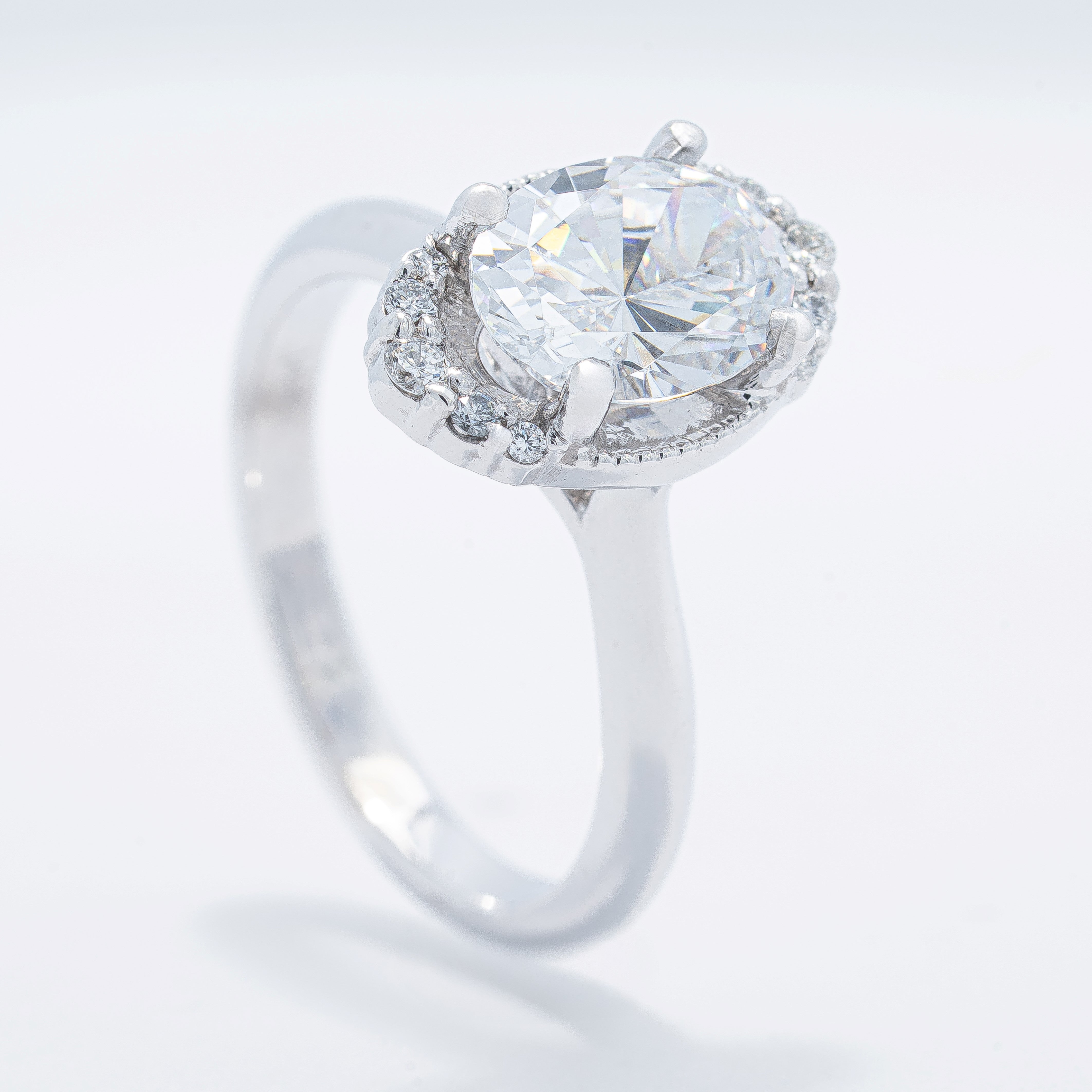 Vintage Halo Engagement Ring