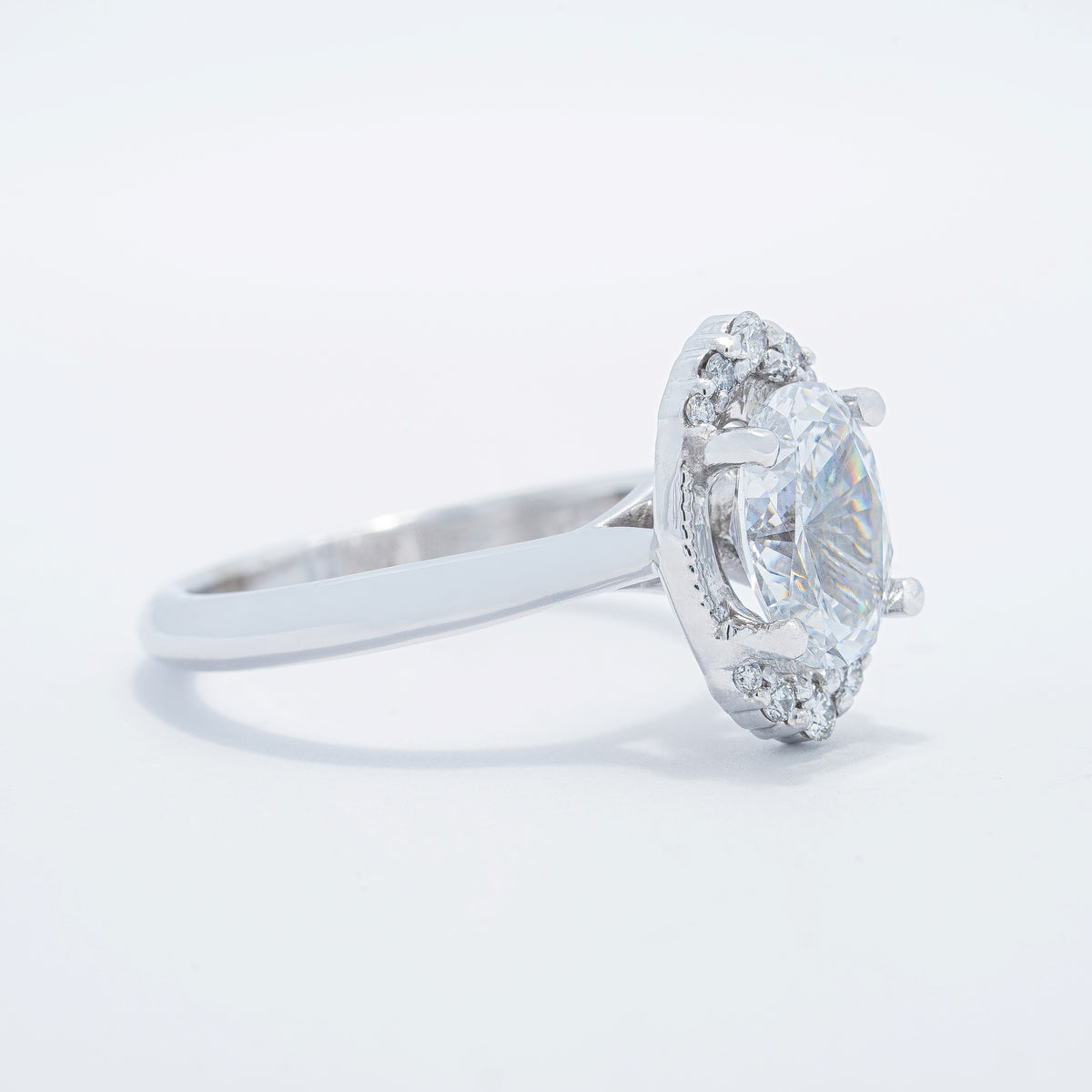 Vintage Halo Engagement Ring