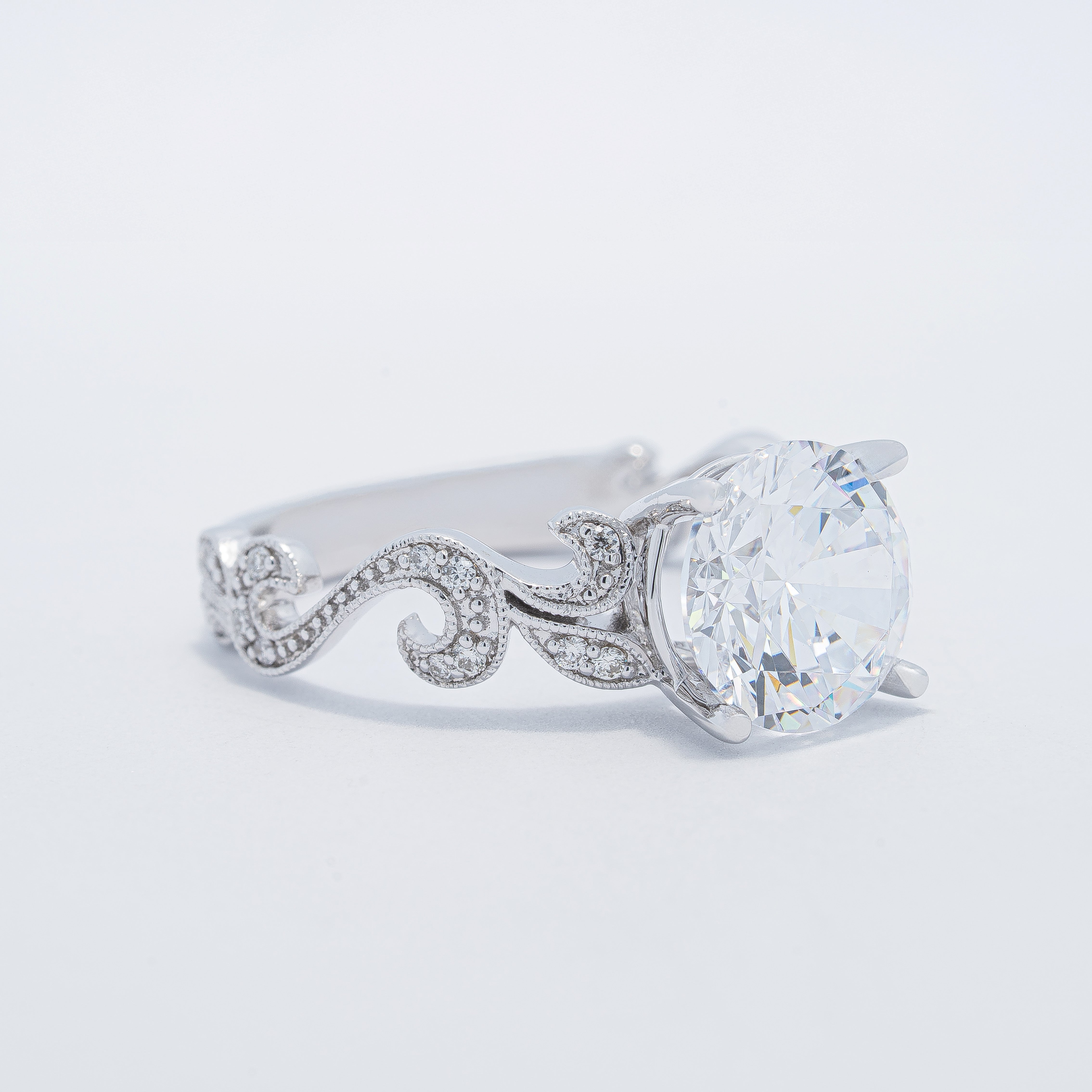 Vintage Filigree Engagement Ring
