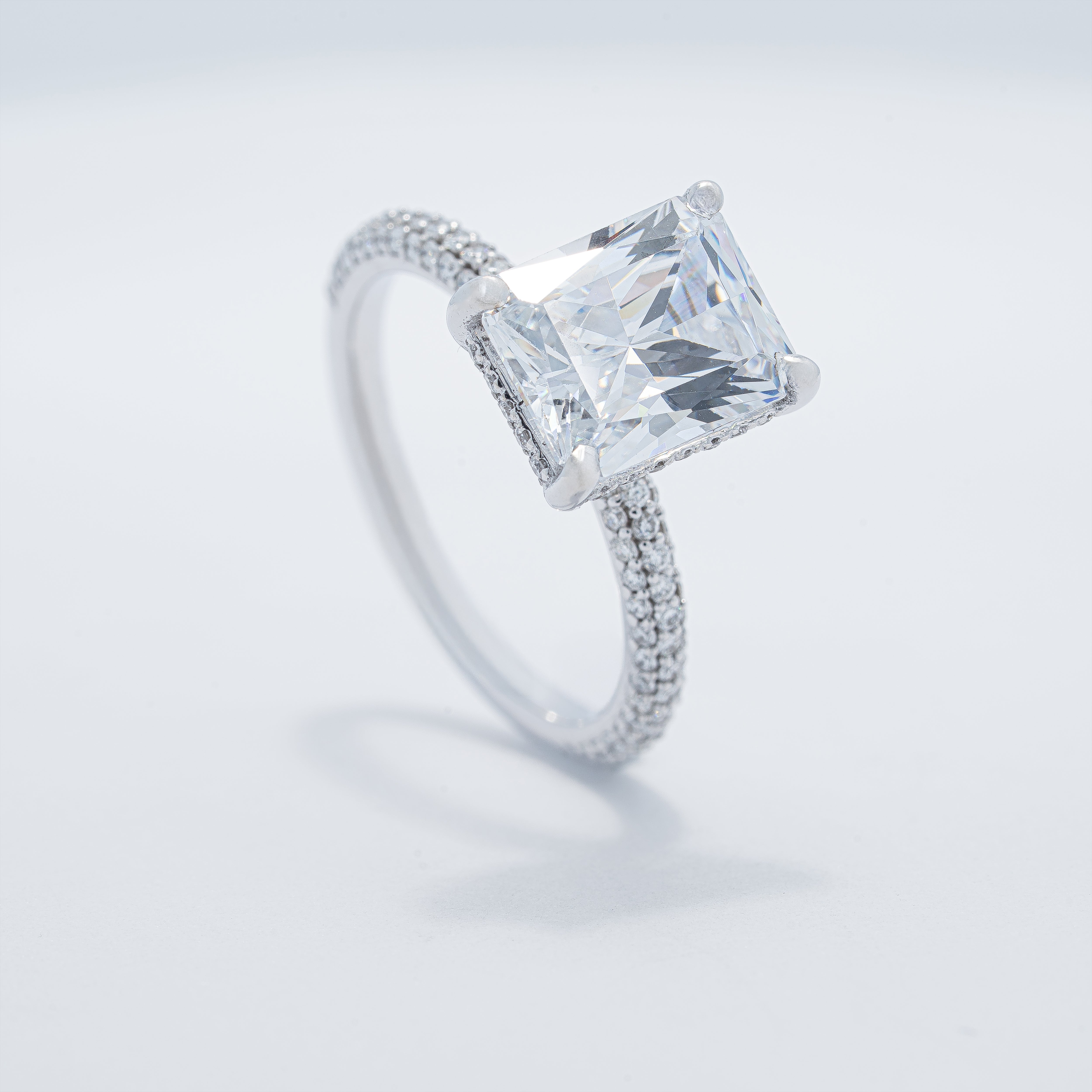 Hidden Halo Engagement Ring
