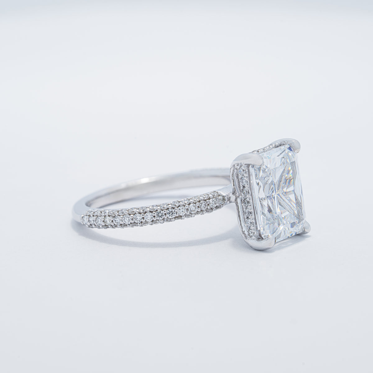 Hidden Halo Engagement Ring