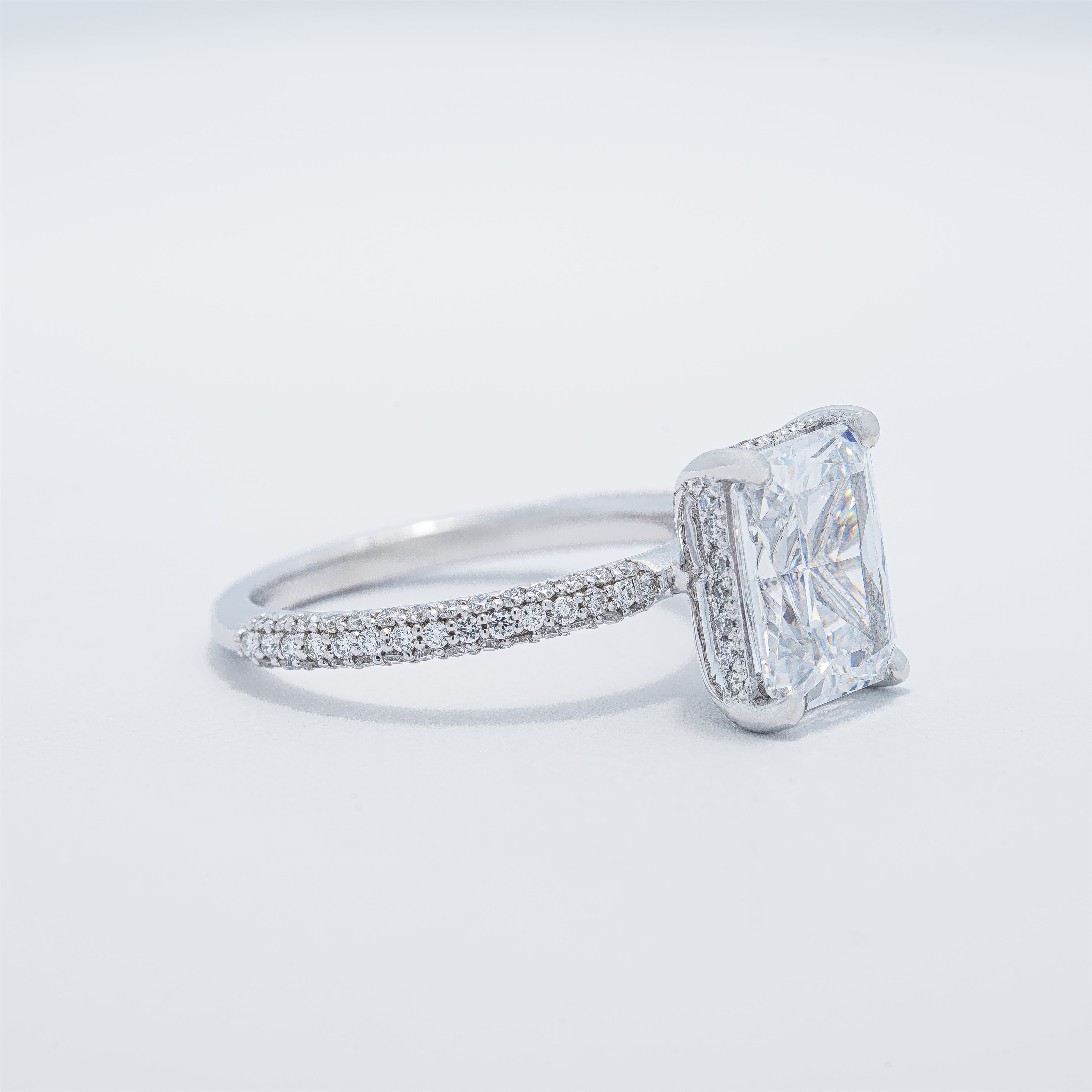 Hidden Halo Engagement Ring