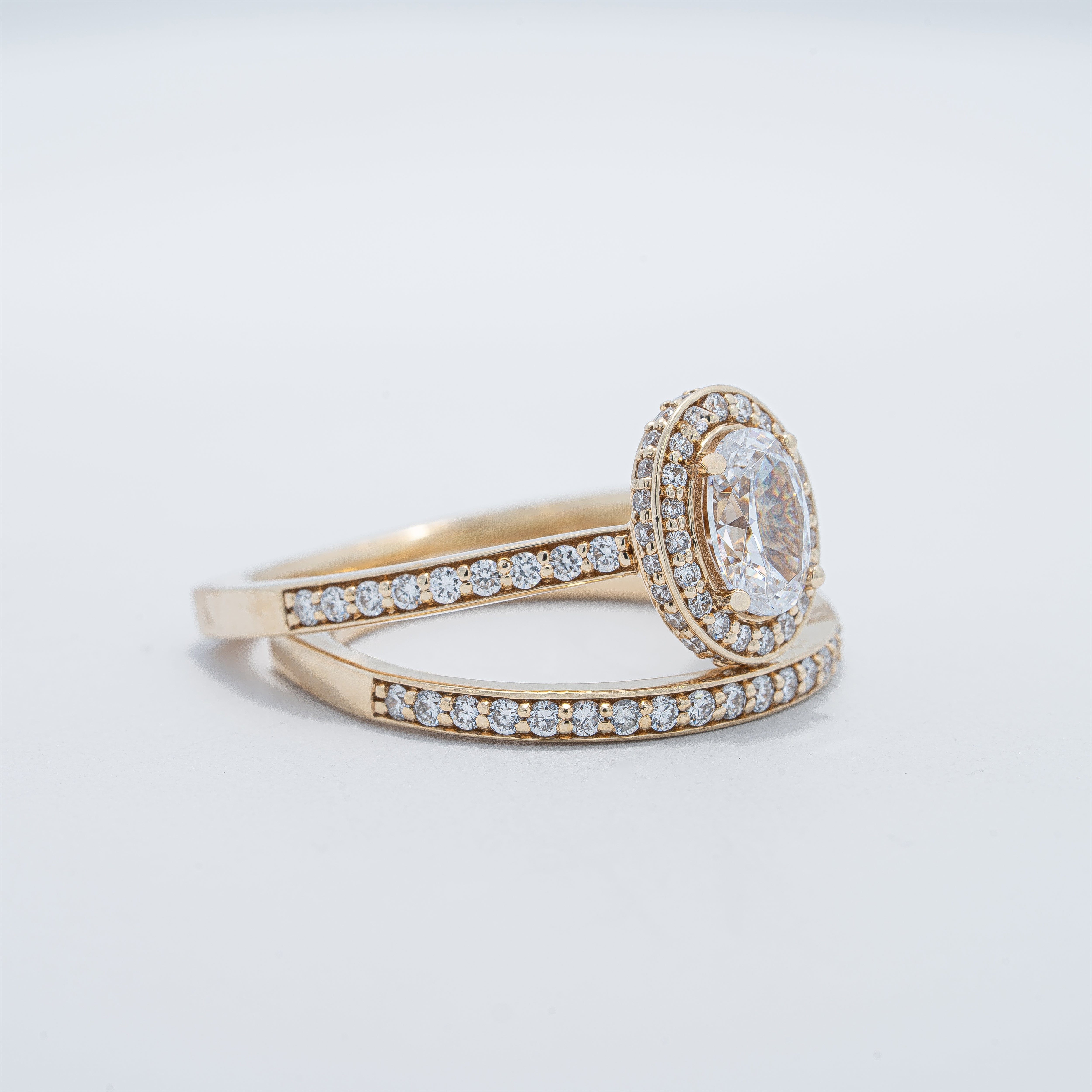 Vintage Halo Wedding Set