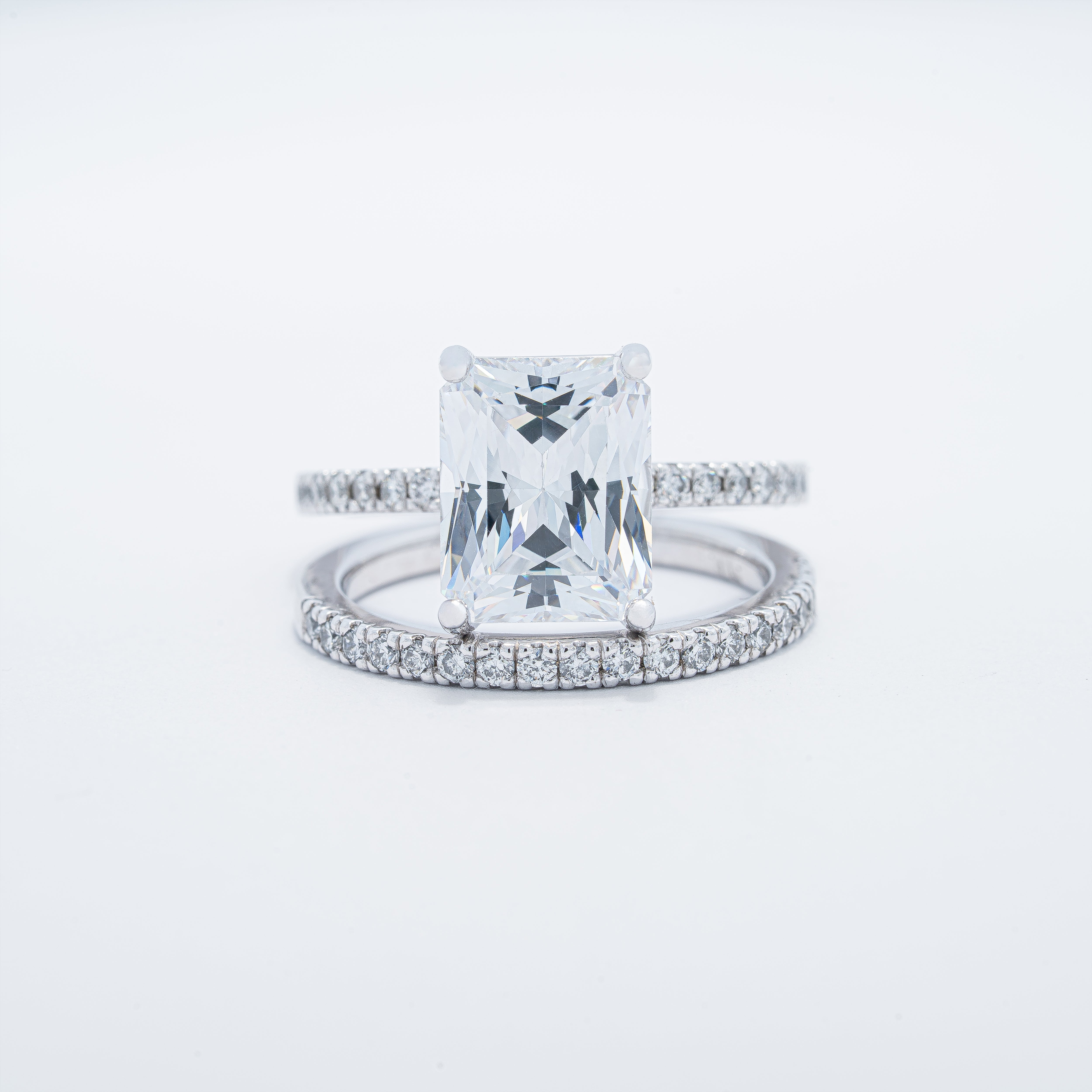 Classic 14K White Gold Semi-Mount Wedding Set