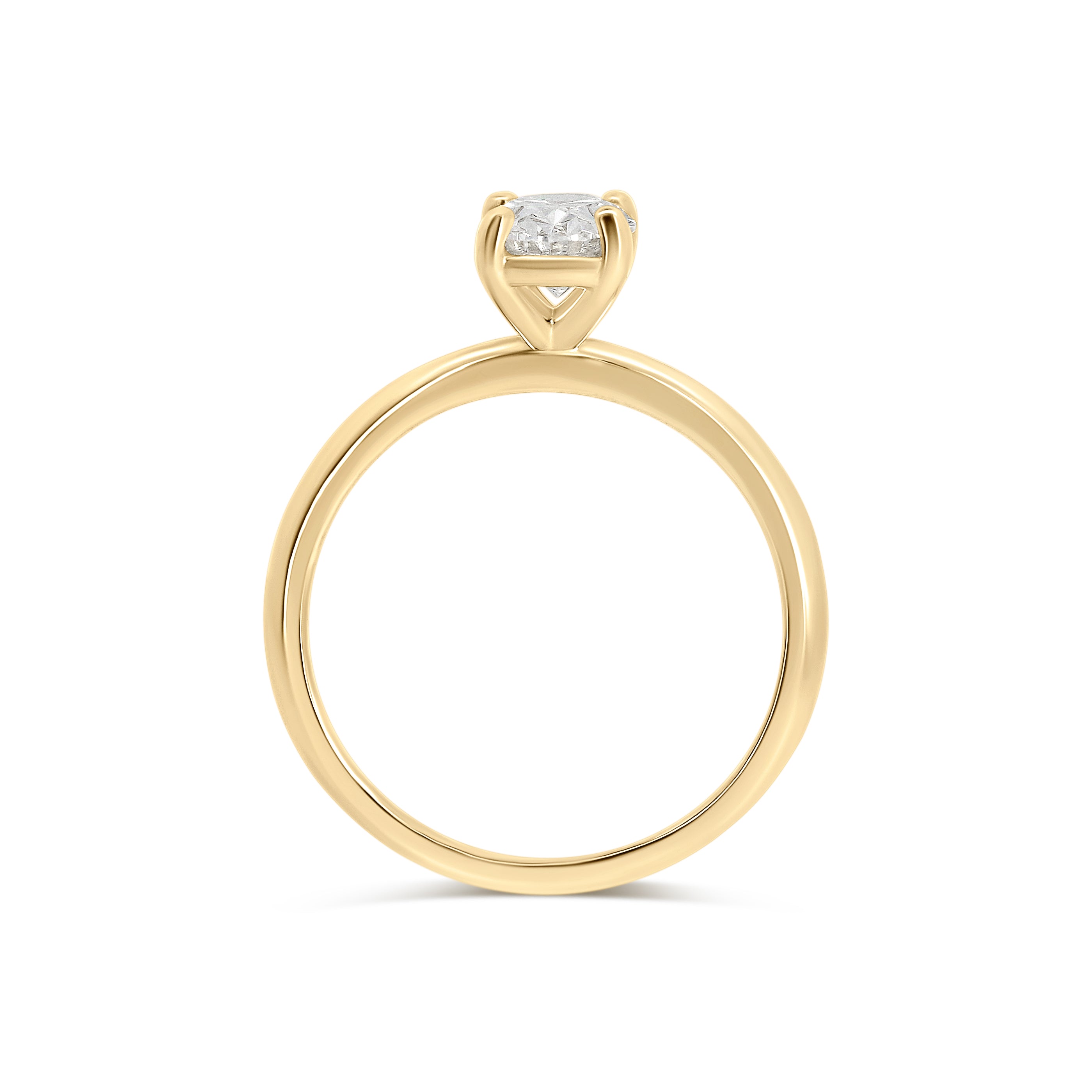 14K Oval Cut 1.05CT Lab Grown Diamond Solitaire Wedding Set