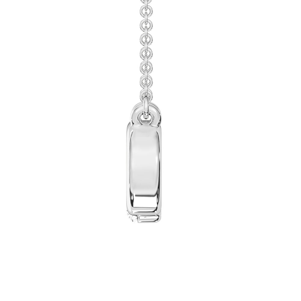 10K White Gold Lab Grown Diamond Pendant with 18" Chain | Joe Kassab Jewelers