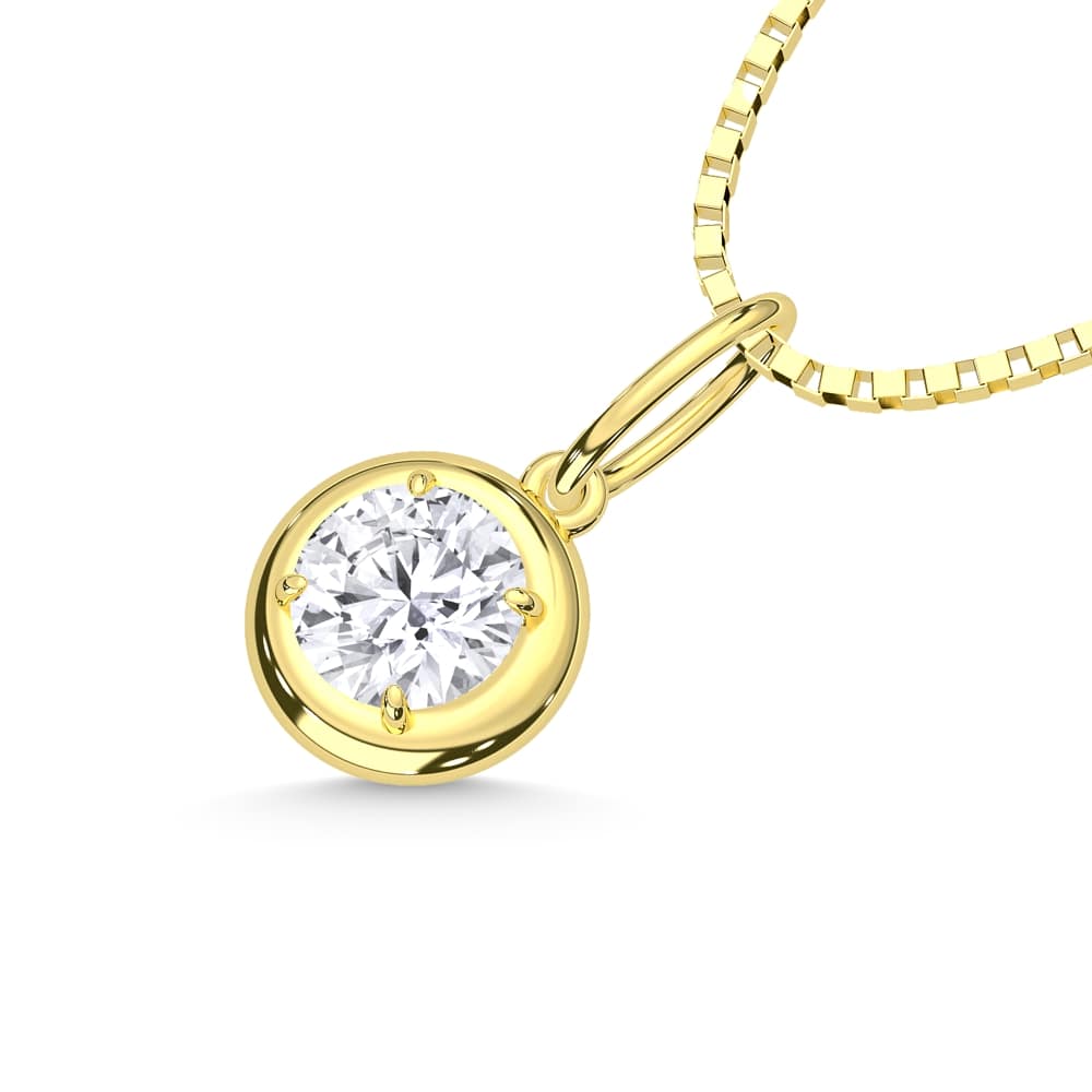 10K 0.29 Carat Lab Diamond Solitaire Pendant
