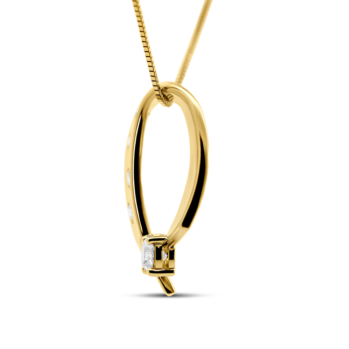 14K Yellow Gold Modern Diamond Pendant with 1.11 CTW Lab-Grown Diamonds