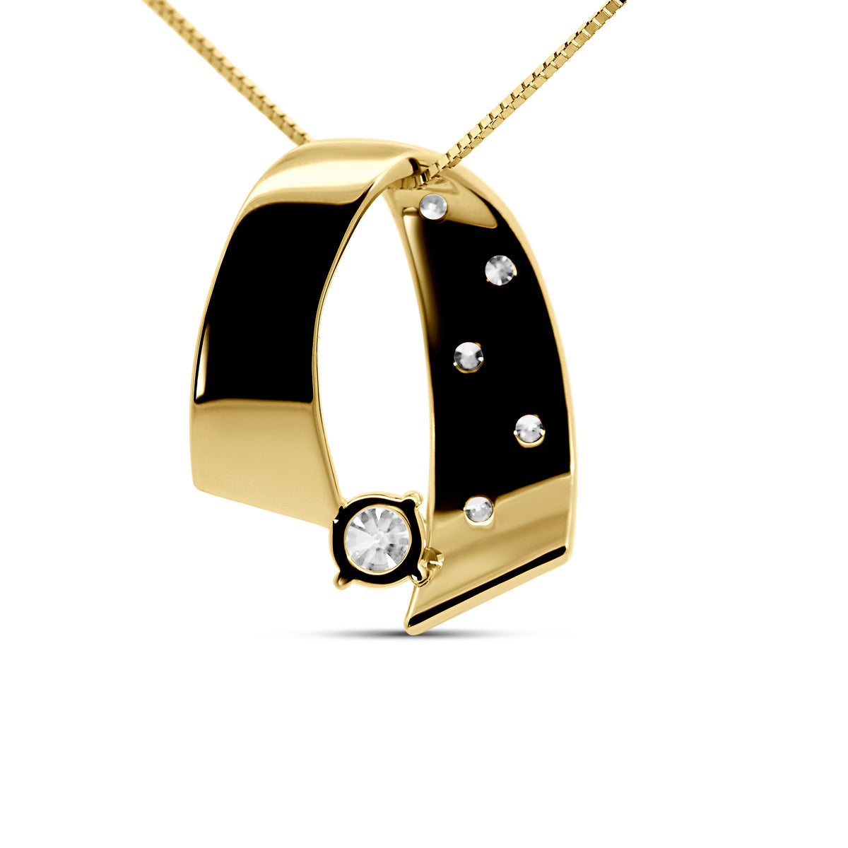 14K Yellow Gold Modern Diamond Pendant with 1.11 CTW Lab-Grown Diamonds