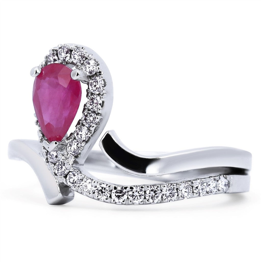Contemporary Ruby Ring
