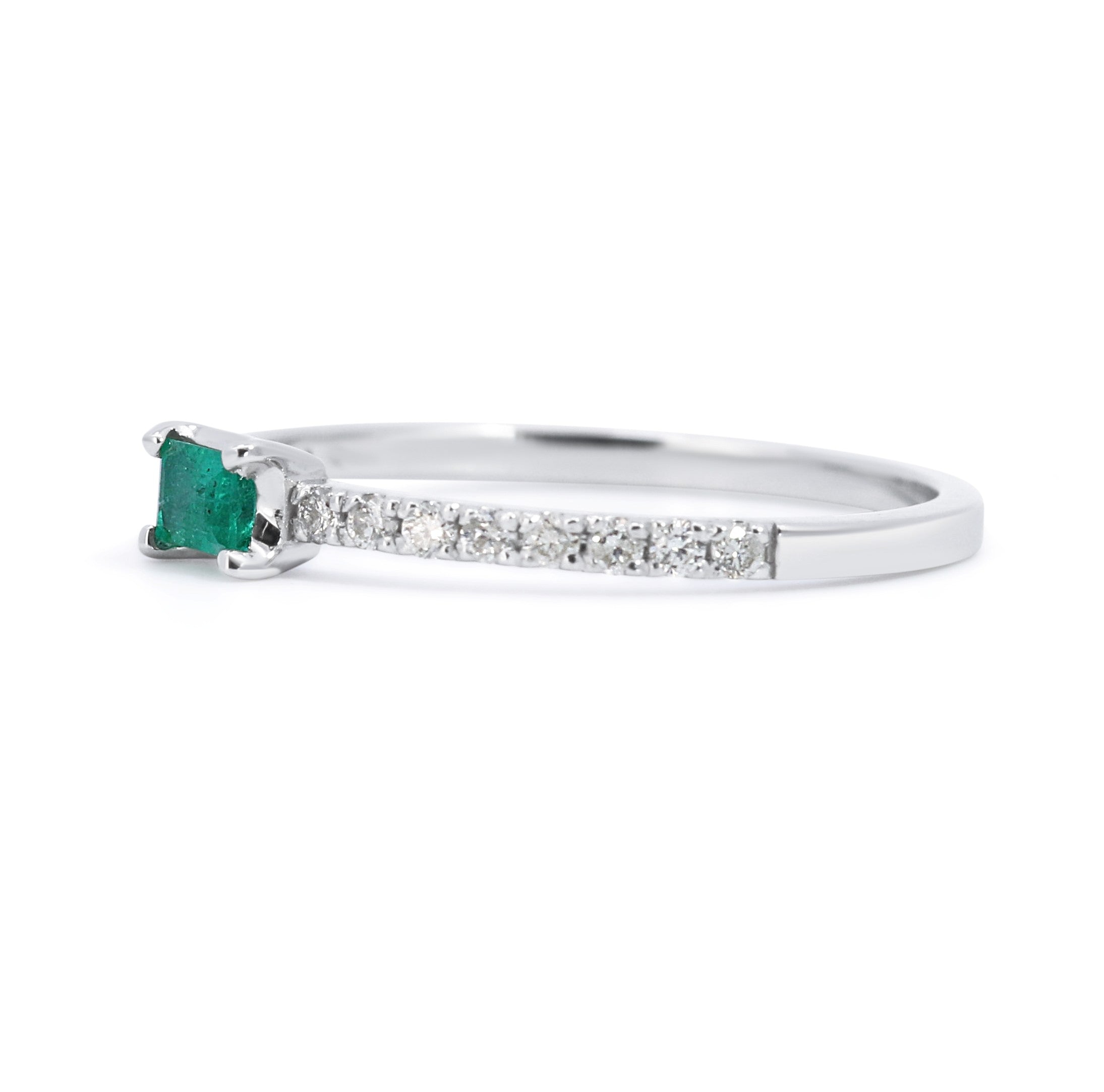 Baguette Emerald & Diamond Ring