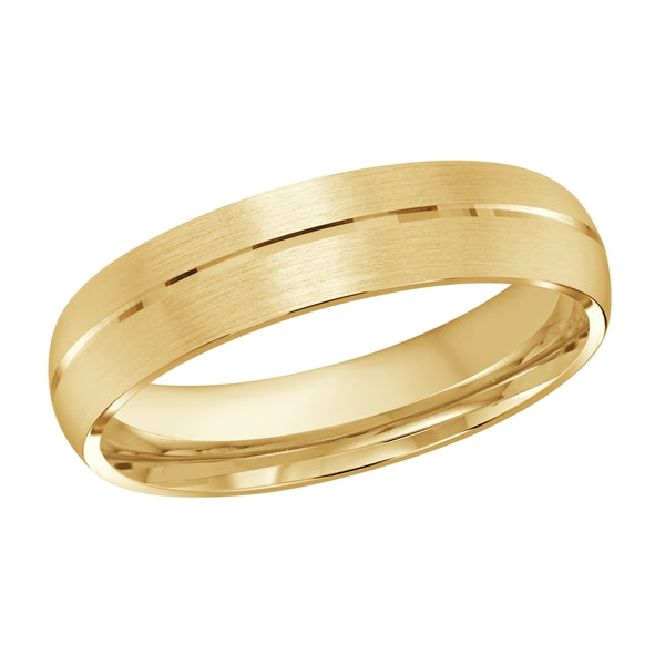 14 Karat Yellow Gold Satin Finish Wedding Band