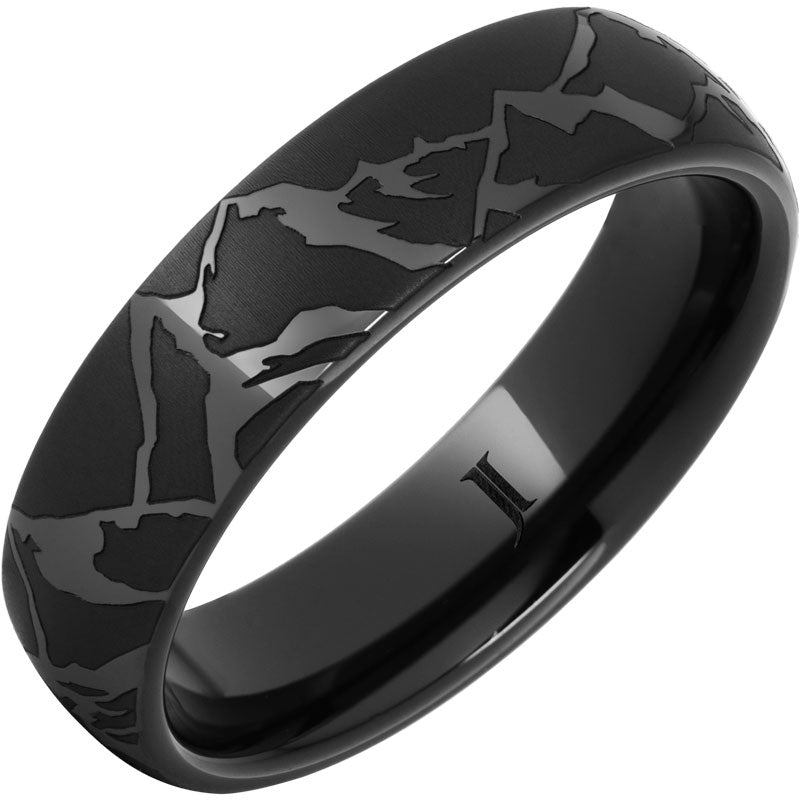 Black Diamond Ceramic High Country Wedding Band