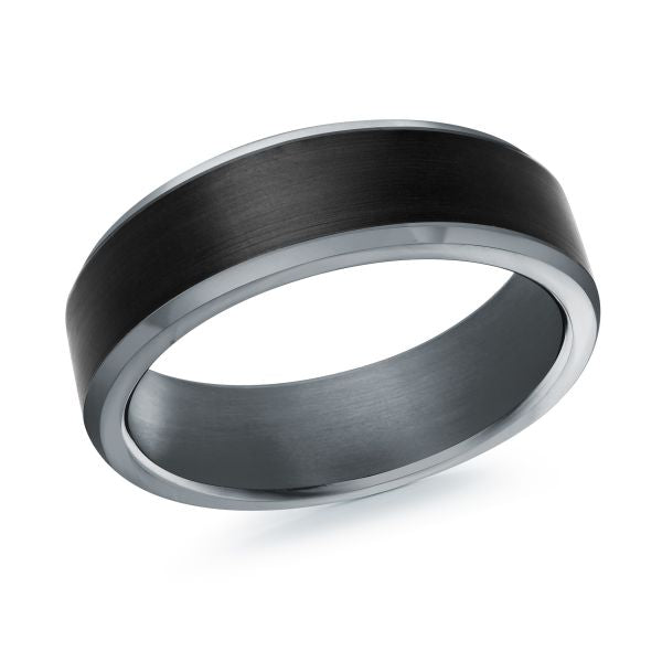 Tantalum & Carbon Fibre Wedding Band