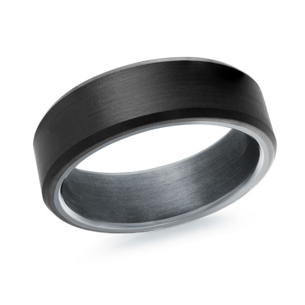 Tantalum & Carbon Fibre Wedding Band