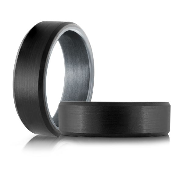 Tantalum & Carbon Fibre Wedding Band