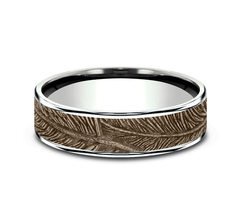 The Falcon 14 Karat Two-Tone Wedding Band