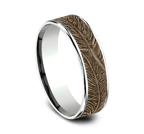 The Falcon 14 Karat Two-Tone Wedding Band