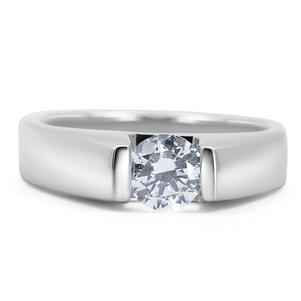 Modern Solitaire Engagement Ring