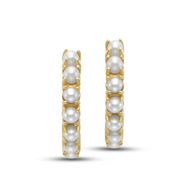 14K Hinged Freshwater Pearl Hoop Earrings: Gifts From The Sea