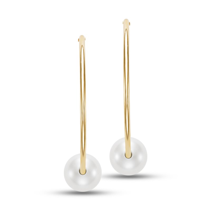 14K Freshwater Pearl Endless Hoops: Gifts From The Sea Collection