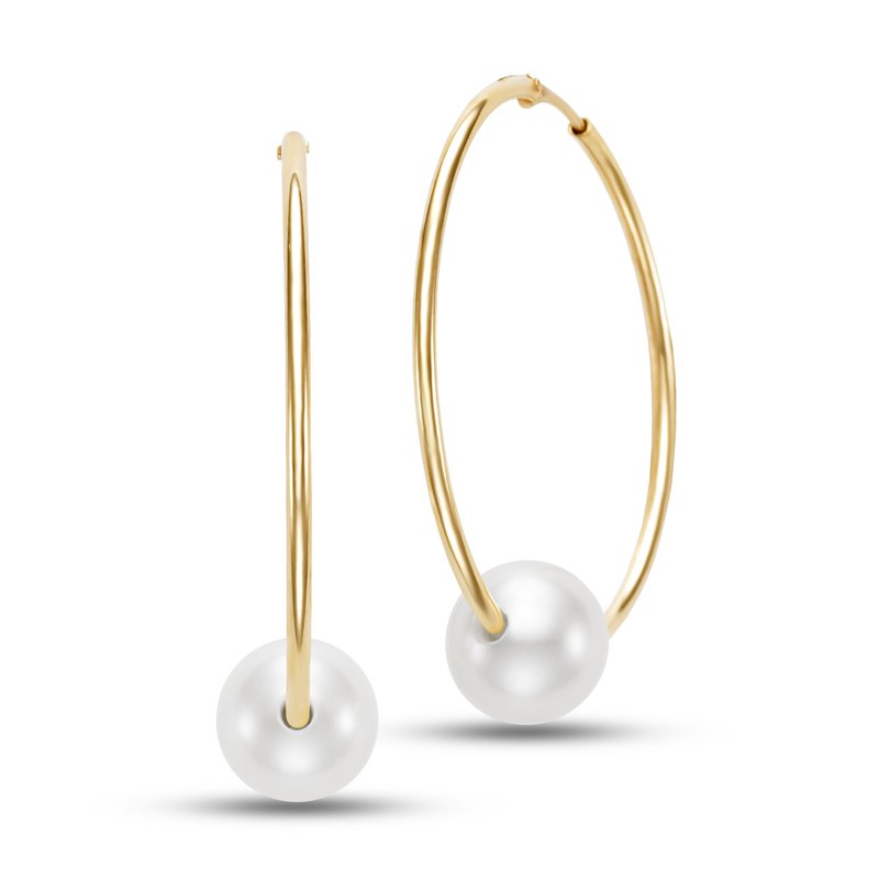 14K Freshwater Pearl Endless Hoops: Gifts From The Sea Collection